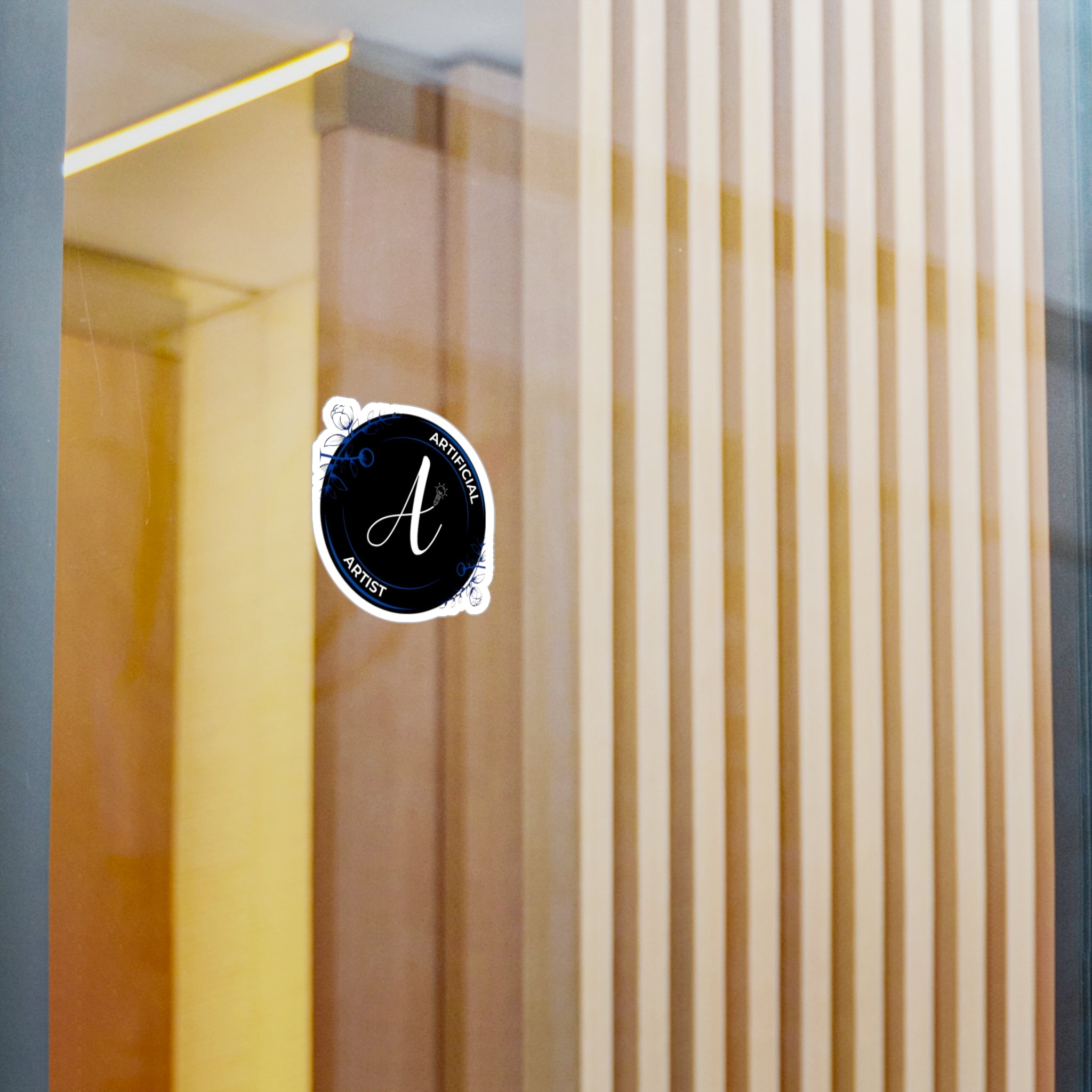 Waterproof white vinyl decal with kiss-cut shape, 3” x 4”, UV resistant, by Printify