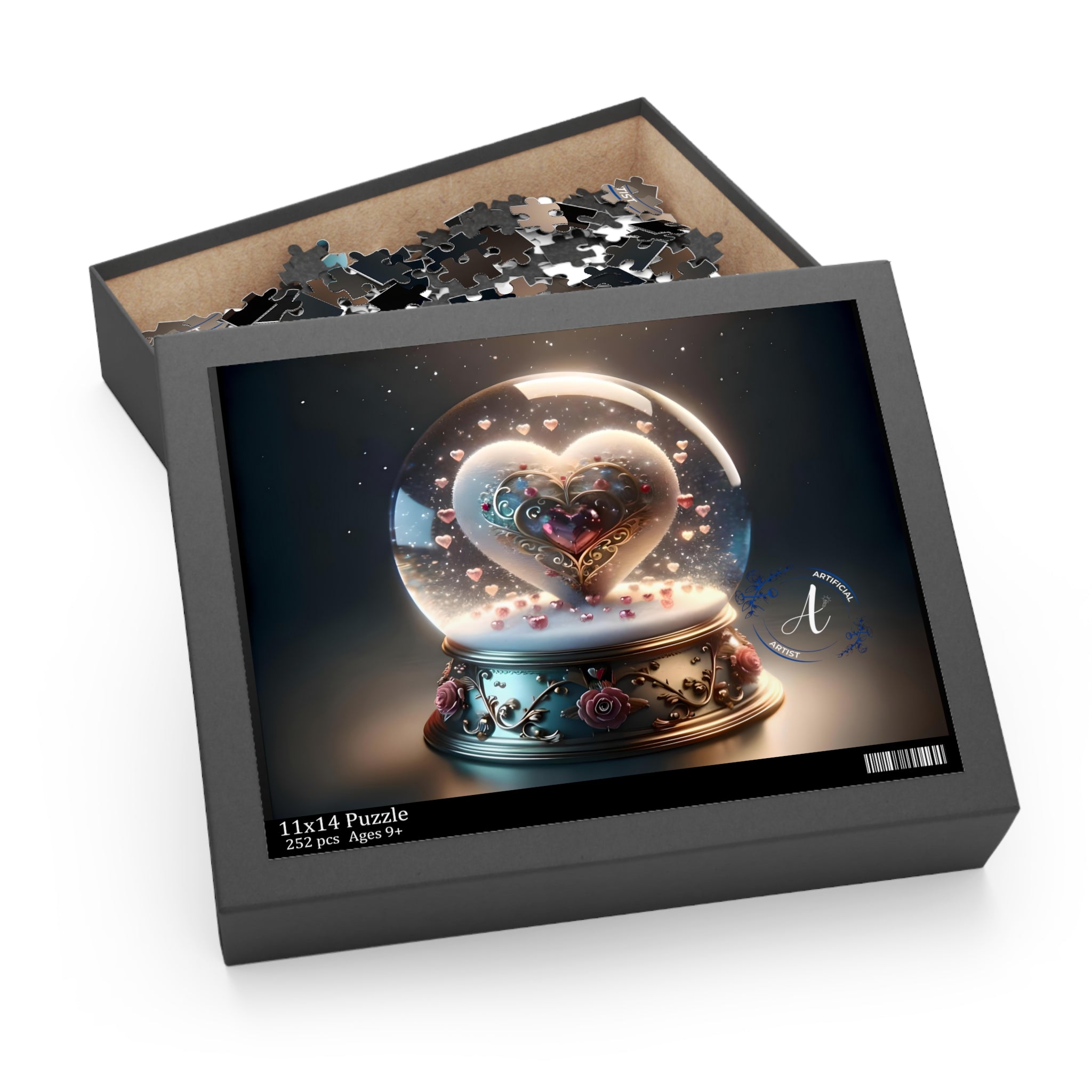 Heartfelt Horizons jigsaw puzzle by Artificial Artist, featuring vibrant colors, available in 120, 252, and 500 pieces.