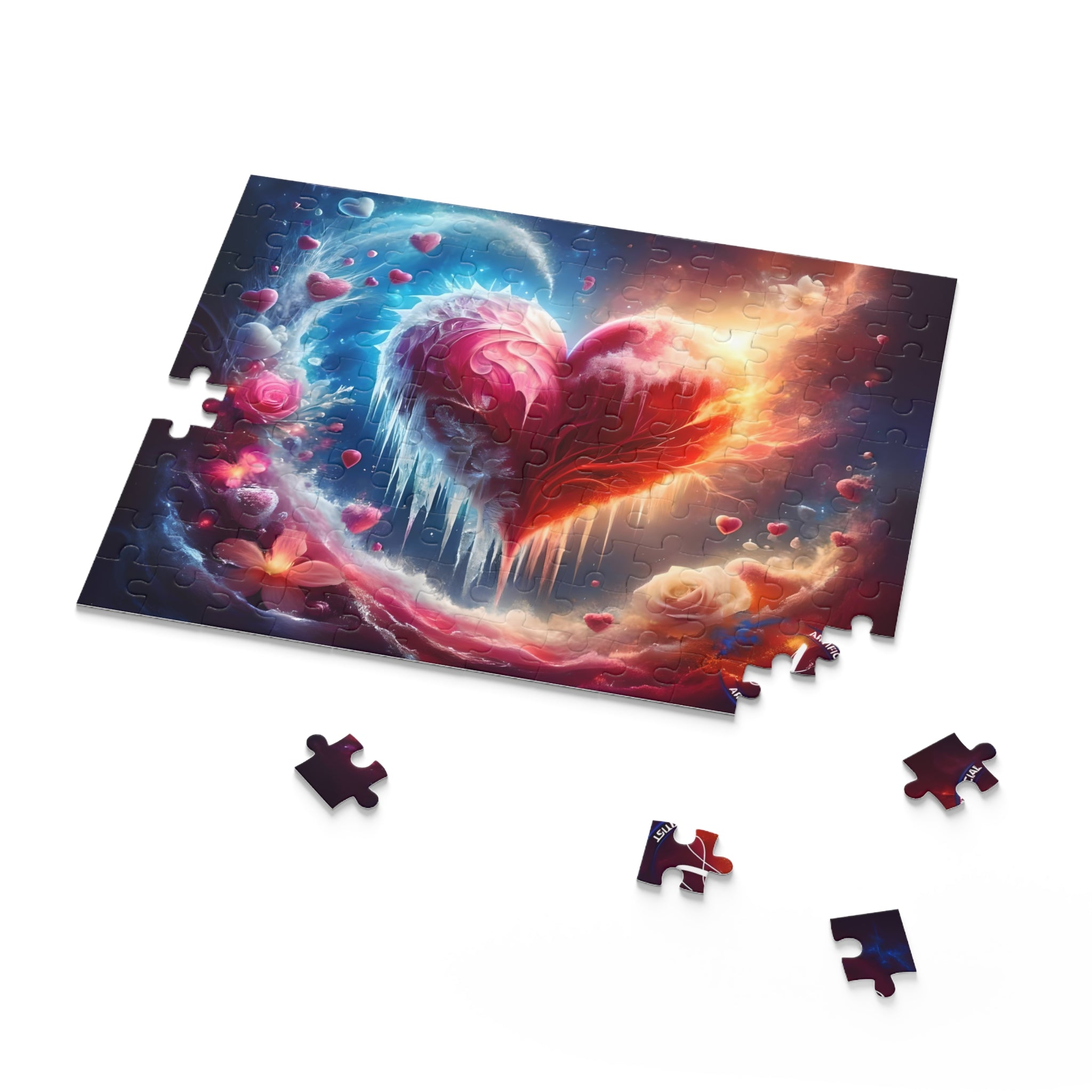 Heart's Revival high-quality chipboard jigsaw puzzles in three sizes: 120, 252, and 500 pieces for ages 9+.