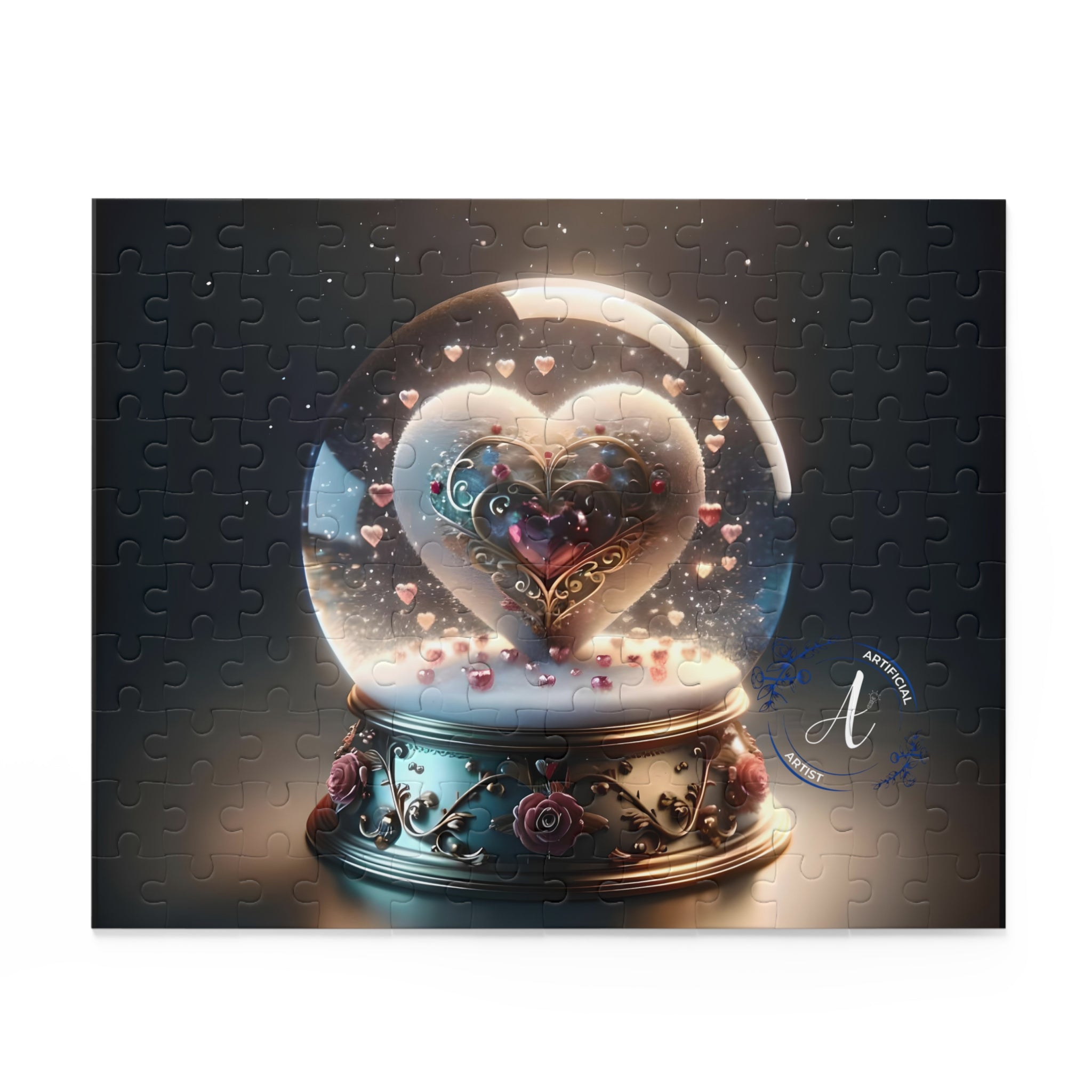 Heartfelt Horizons jigsaw puzzle featuring vibrant artwork, available in 120, 252, and 500-piece sizes by Artificial Artist