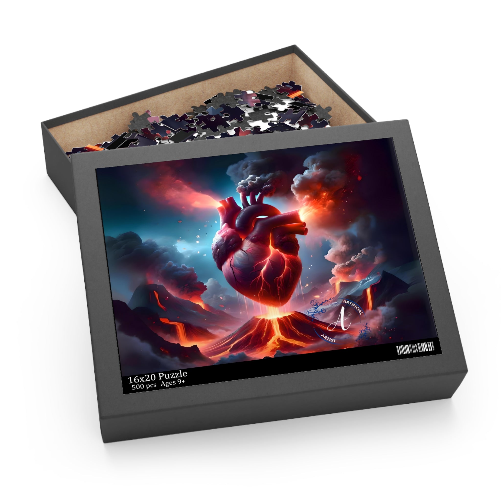 Emotions Erupt High-Quality Chipboard Jigsaw Puzzle - 3 Sizes