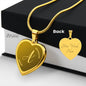 Stainless Steel Heart Necklace - Custom Engraved Pendant + Gift Box