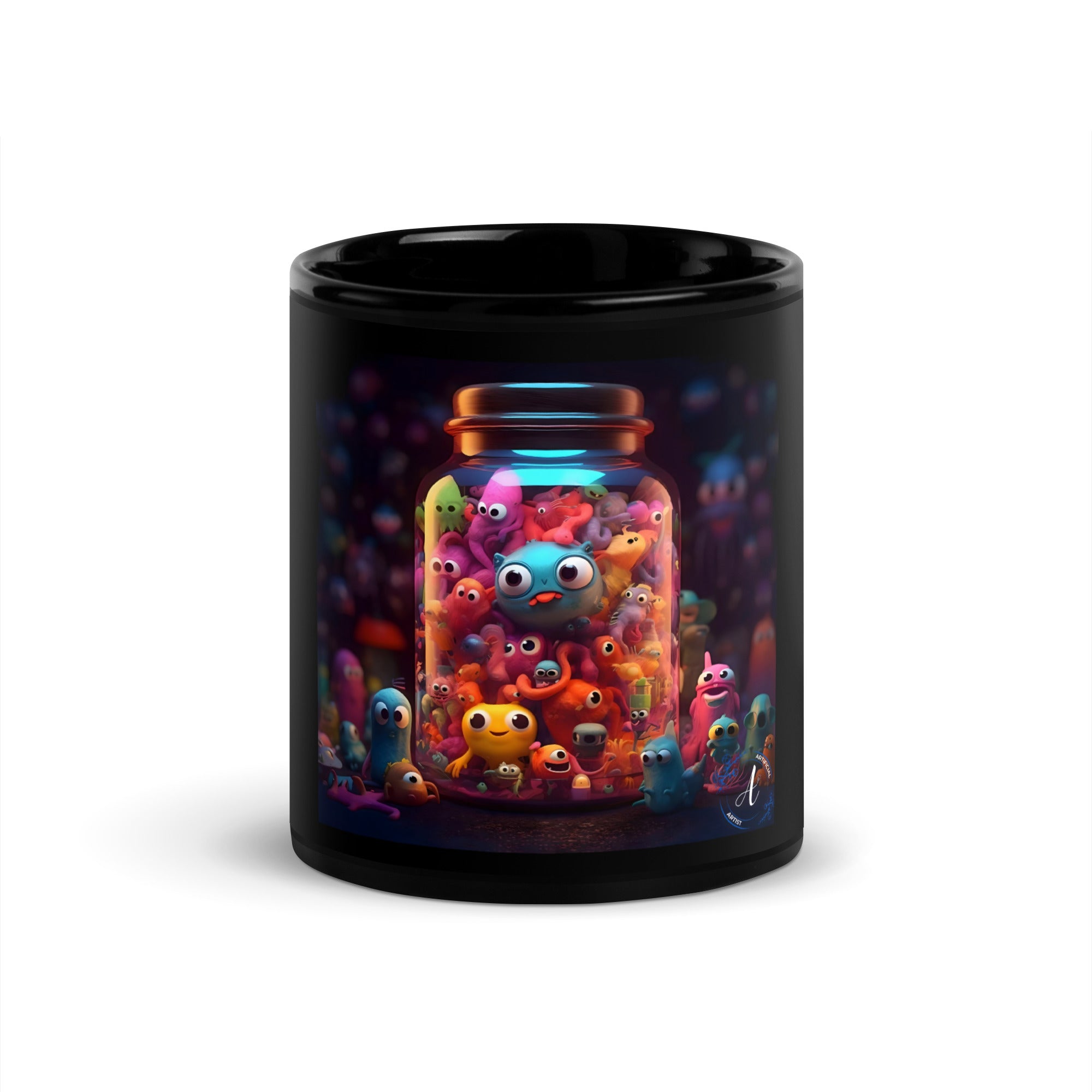 Black Glossy Ceramic Mug - 11oz & 15oz Coffee Tea Cup