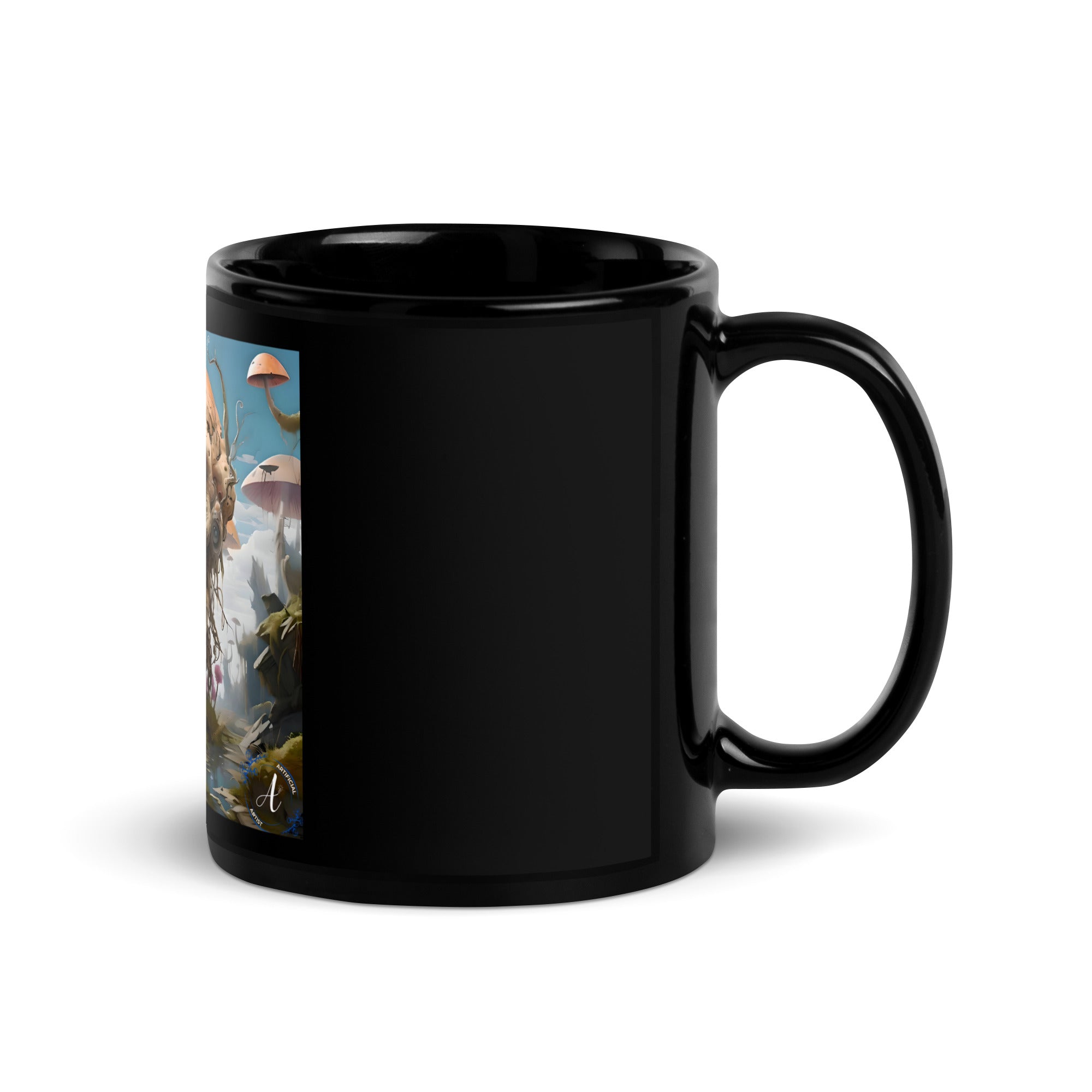 Black Glossy Ceramic Mug - 11oz & 15oz Coffee Tea Cup