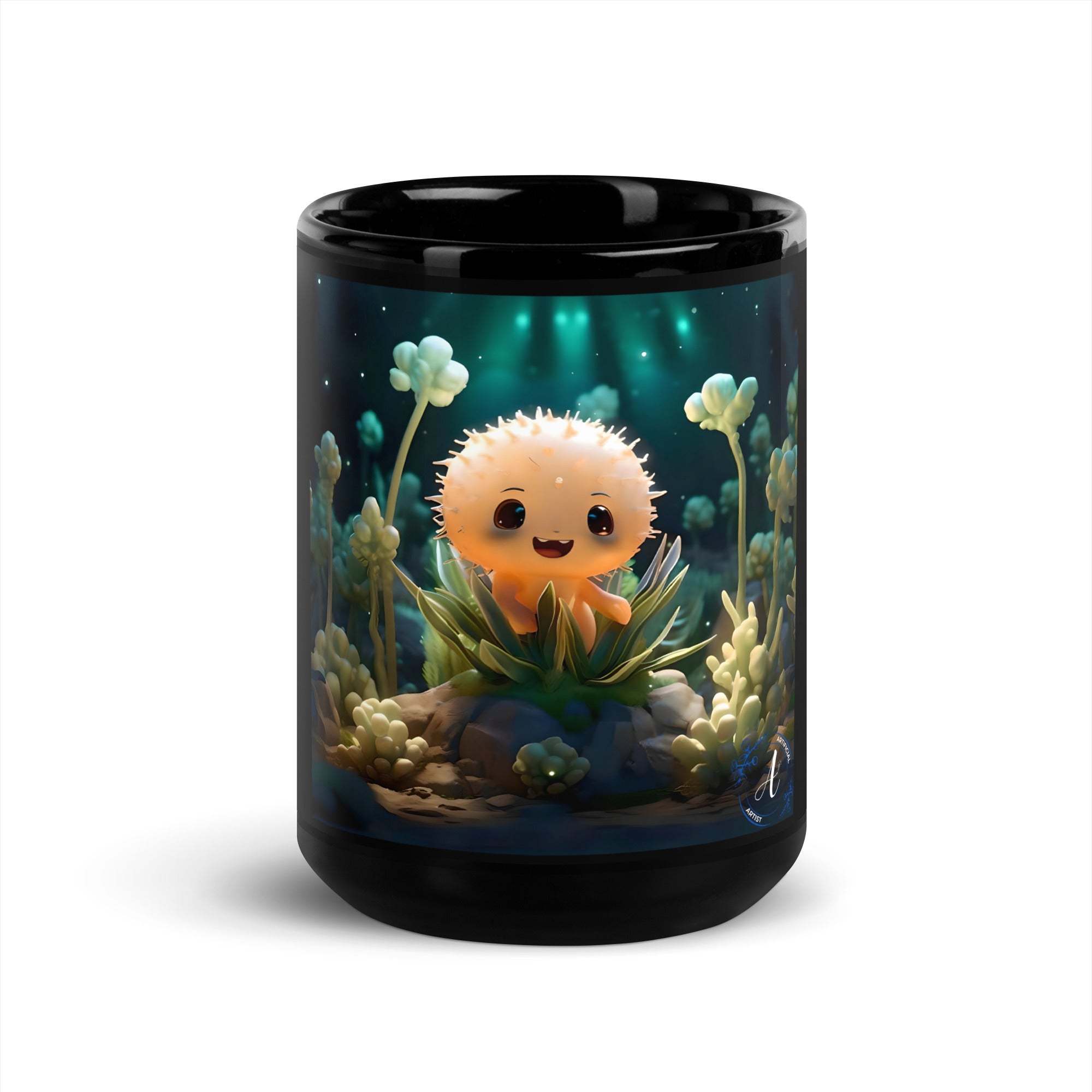 Black Glossy Ceramic Mug - 11oz & 15oz Coffee Tea Cup