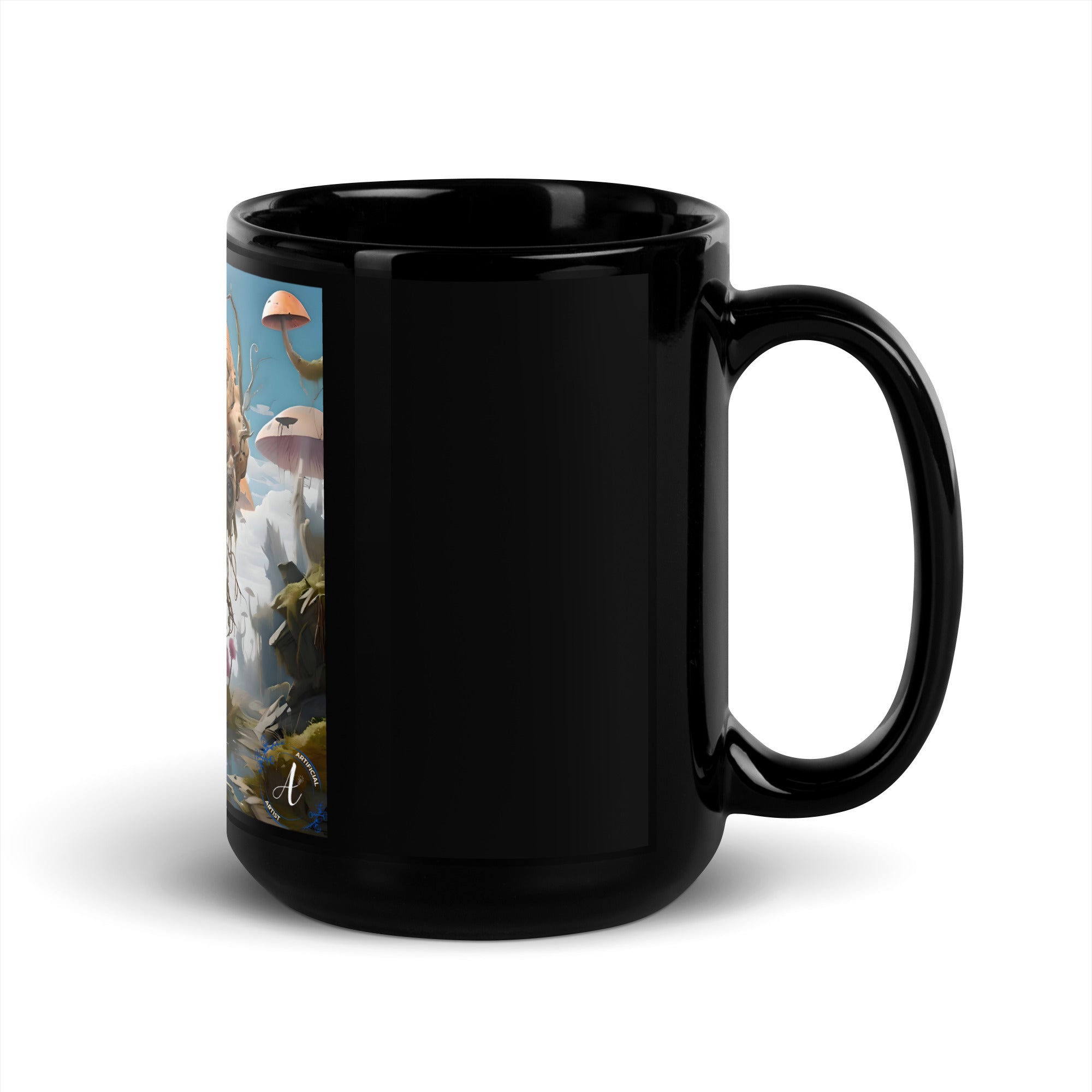 Black Glossy Ceramic Mug - 11oz & 15oz Coffee Tea Cup