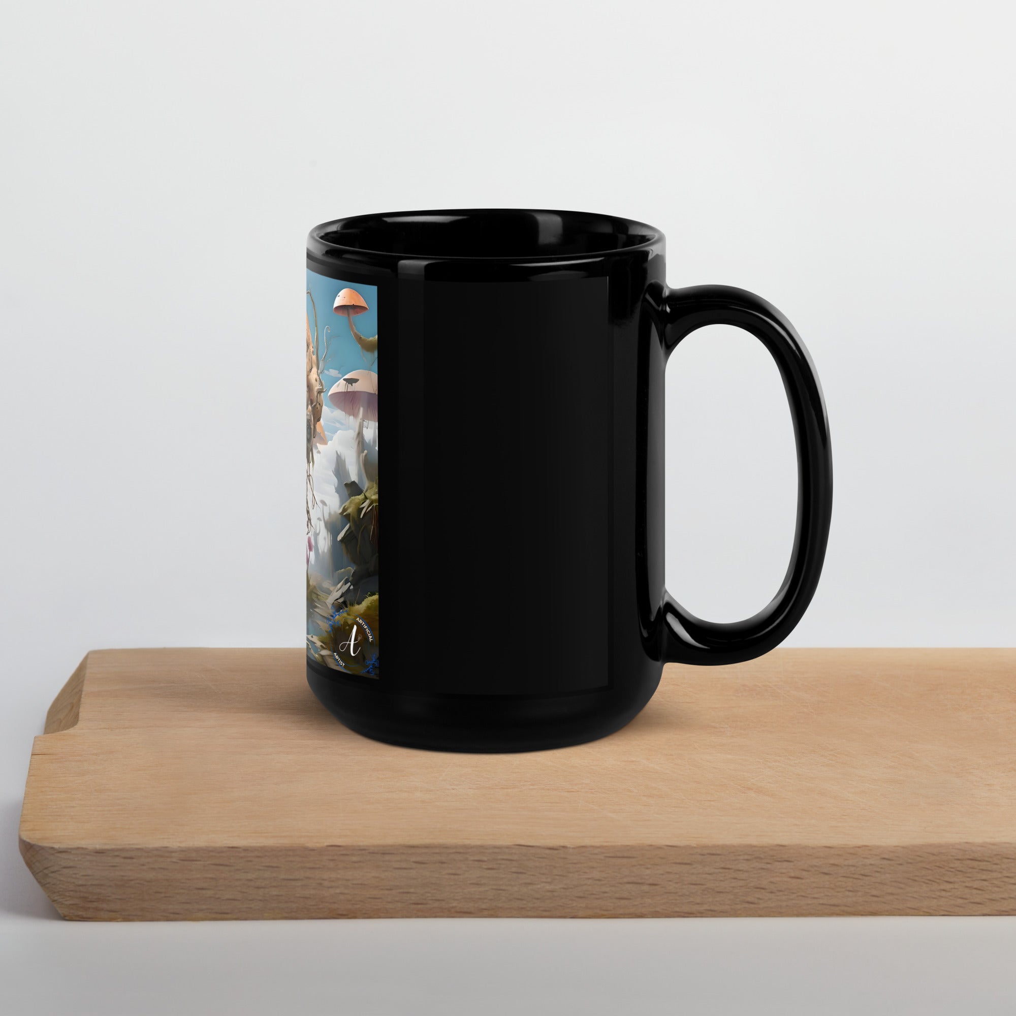 Black Glossy Ceramic Mug - 11oz & 15oz Coffee Tea Cup
