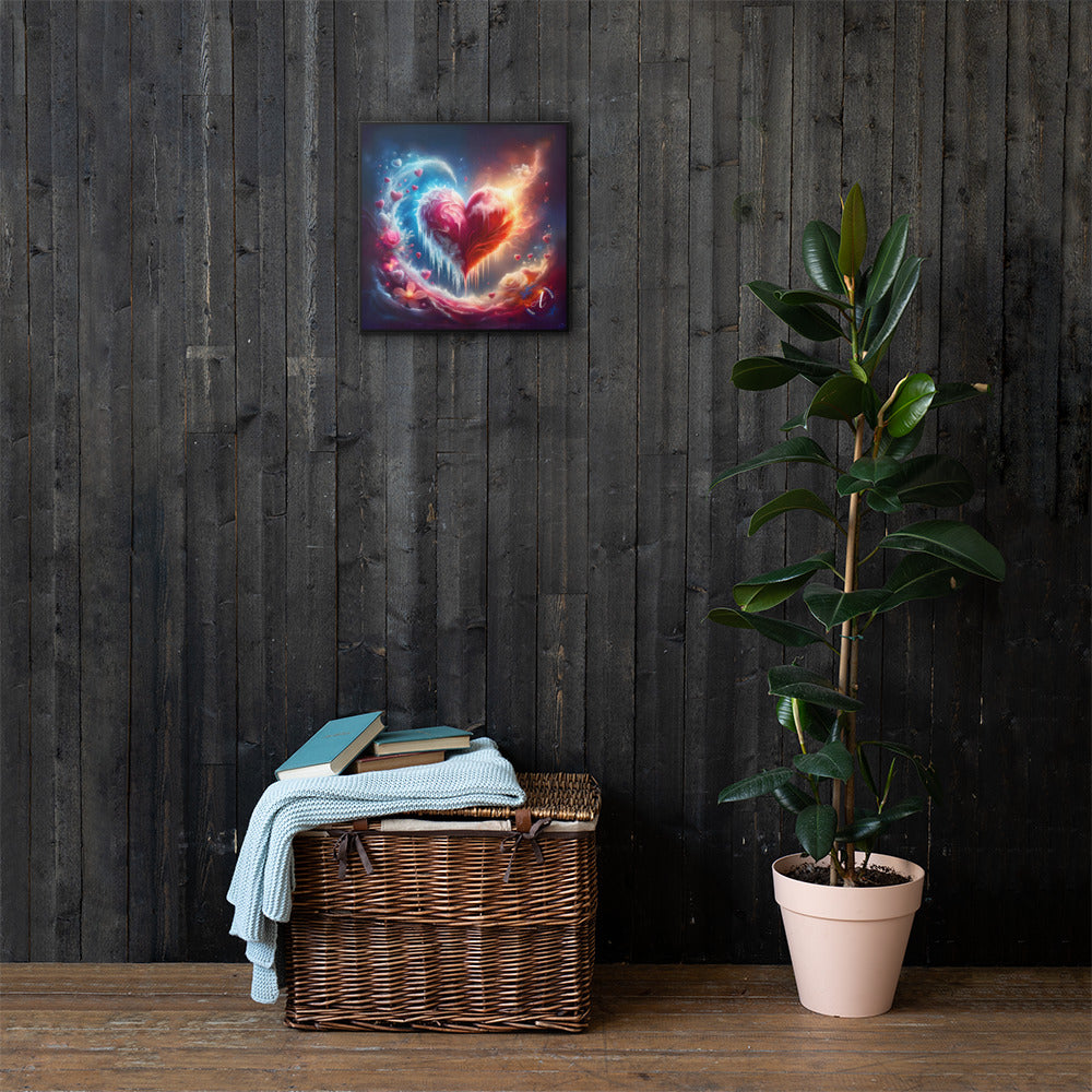 Heart's Revival canvas wall art by Artificial Artist, vibrant colors on acid-free canvas, ready to hang, available in two si