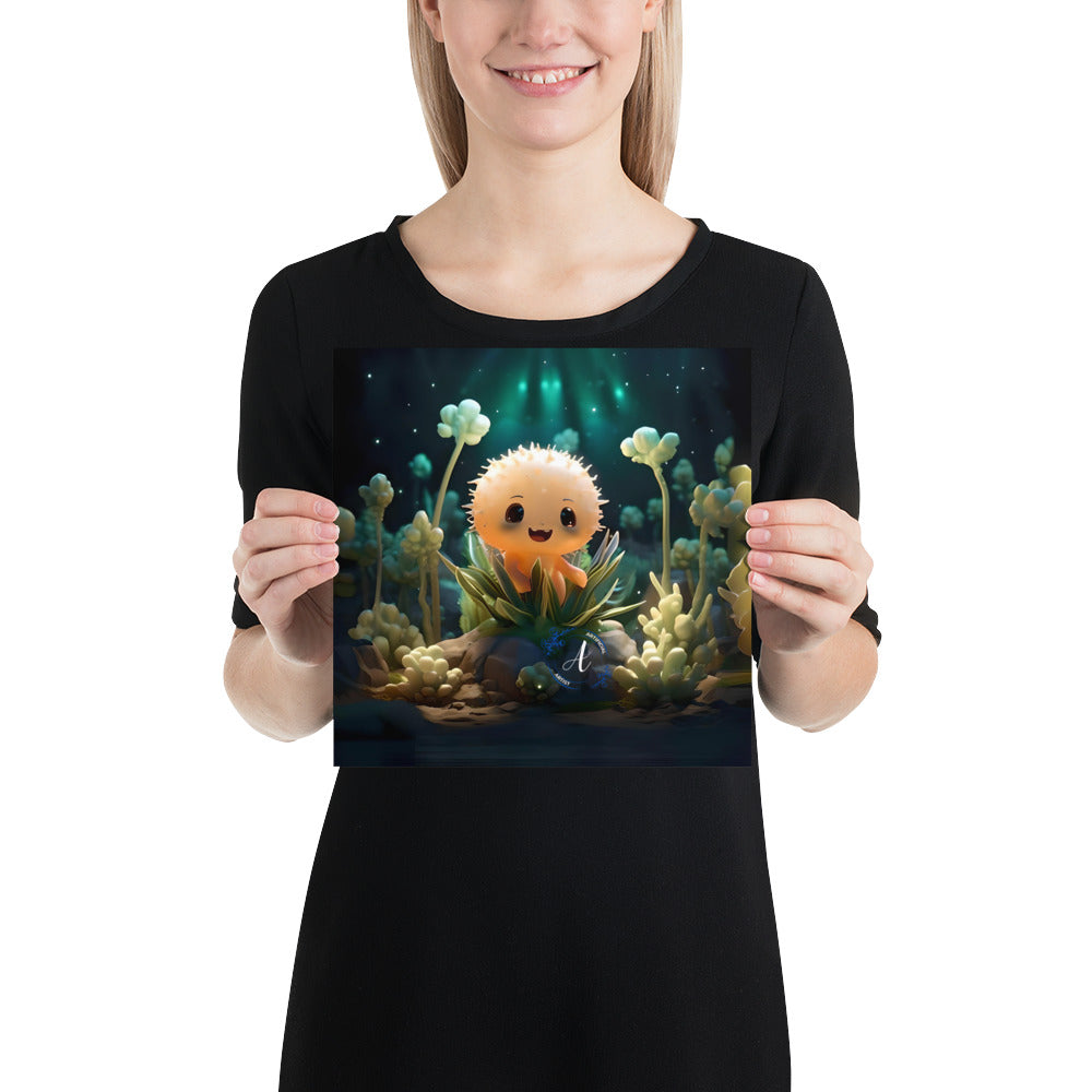 Museum-Quality Starry Cactus Poster - Thick Matte Paper Print