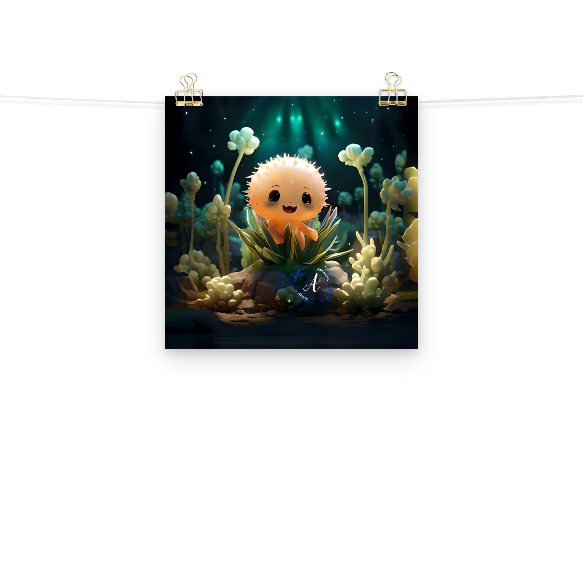 Museum-Quality Starry Cactus Poster - Thick Matte Paper Print