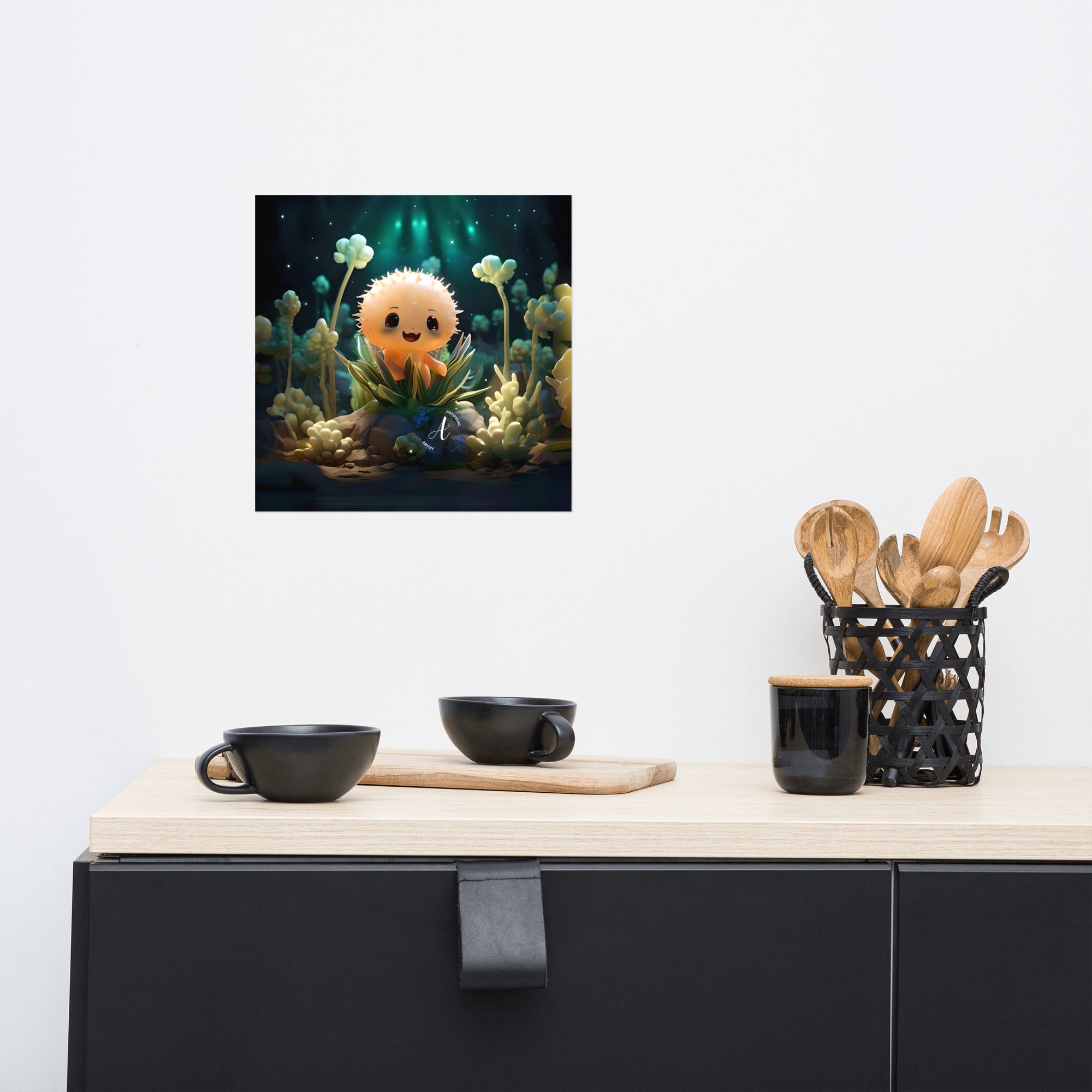 Museum-Quality Starry Cactus Poster - Thick Matte Paper Print