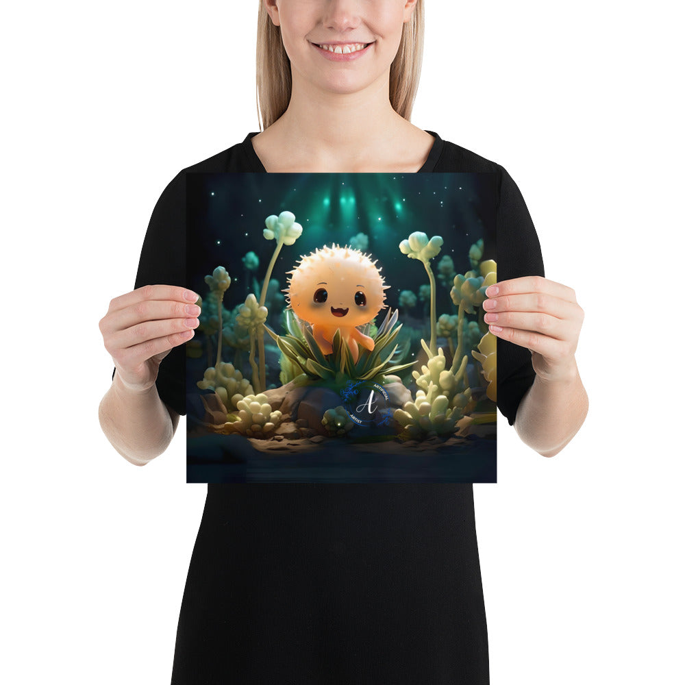 Museum-Quality Starry Cactus Poster - Thick Matte Paper Print