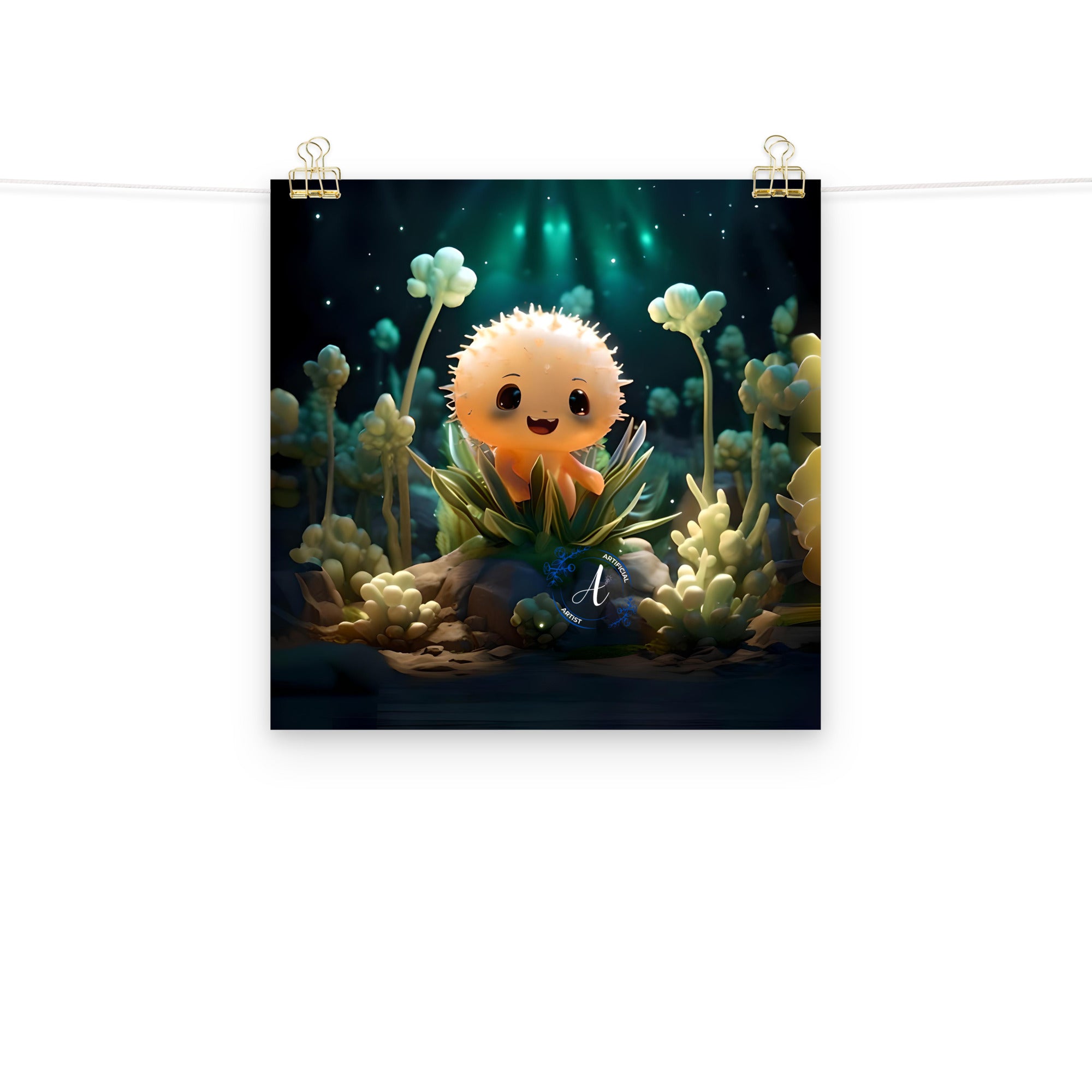 Museum-Quality Starry Cactus Poster - Thick Matte Paper Print