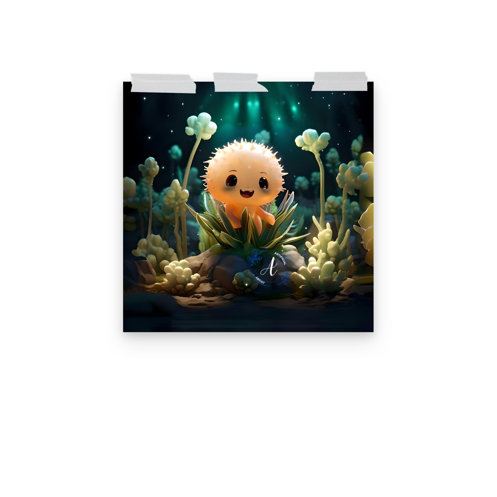 Museum-Quality Starry Cactus Poster - Thick Matte Paper Print