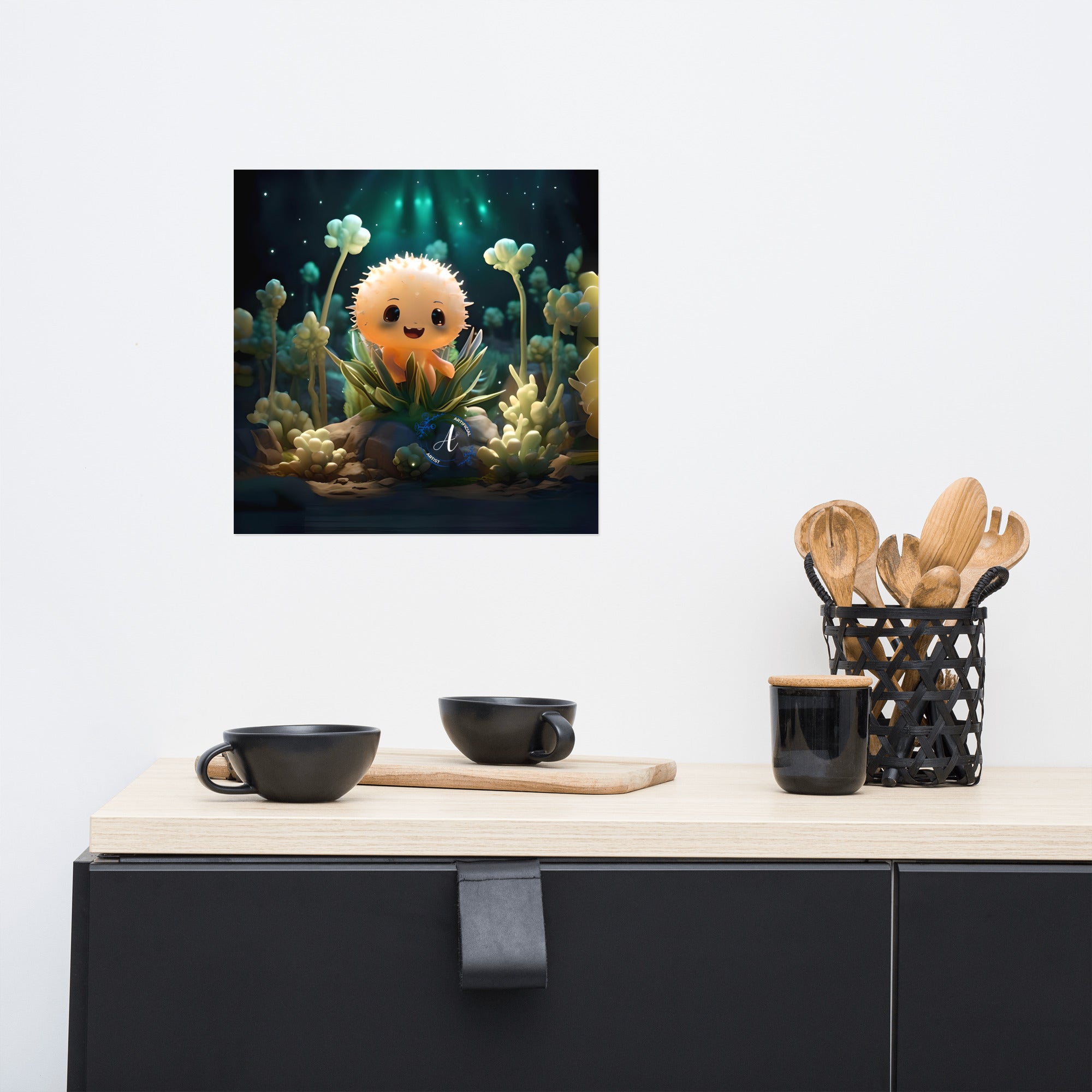 Museum-Quality Starry Cactus Poster - Thick Matte Paper Print