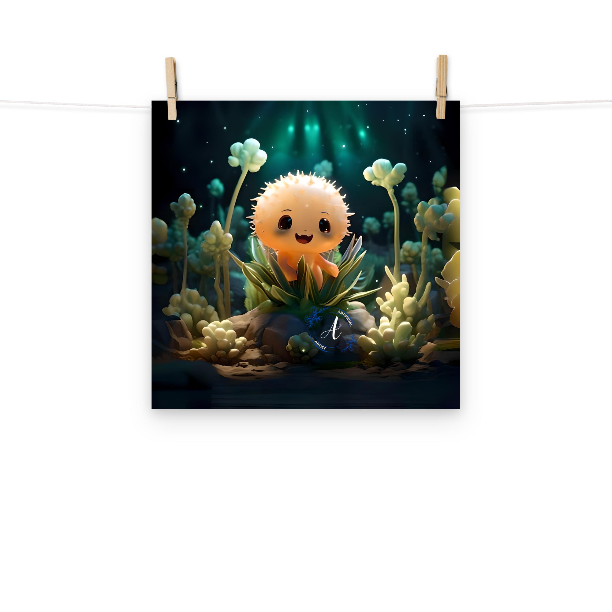 Museum-Quality Starry Cactus Poster - Thick Matte Paper Print