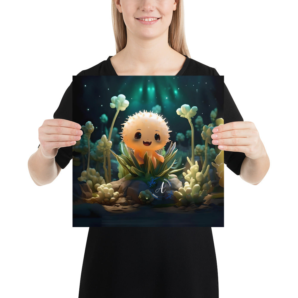 Museum-Quality Starry Cactus Poster - Thick Matte Paper Print