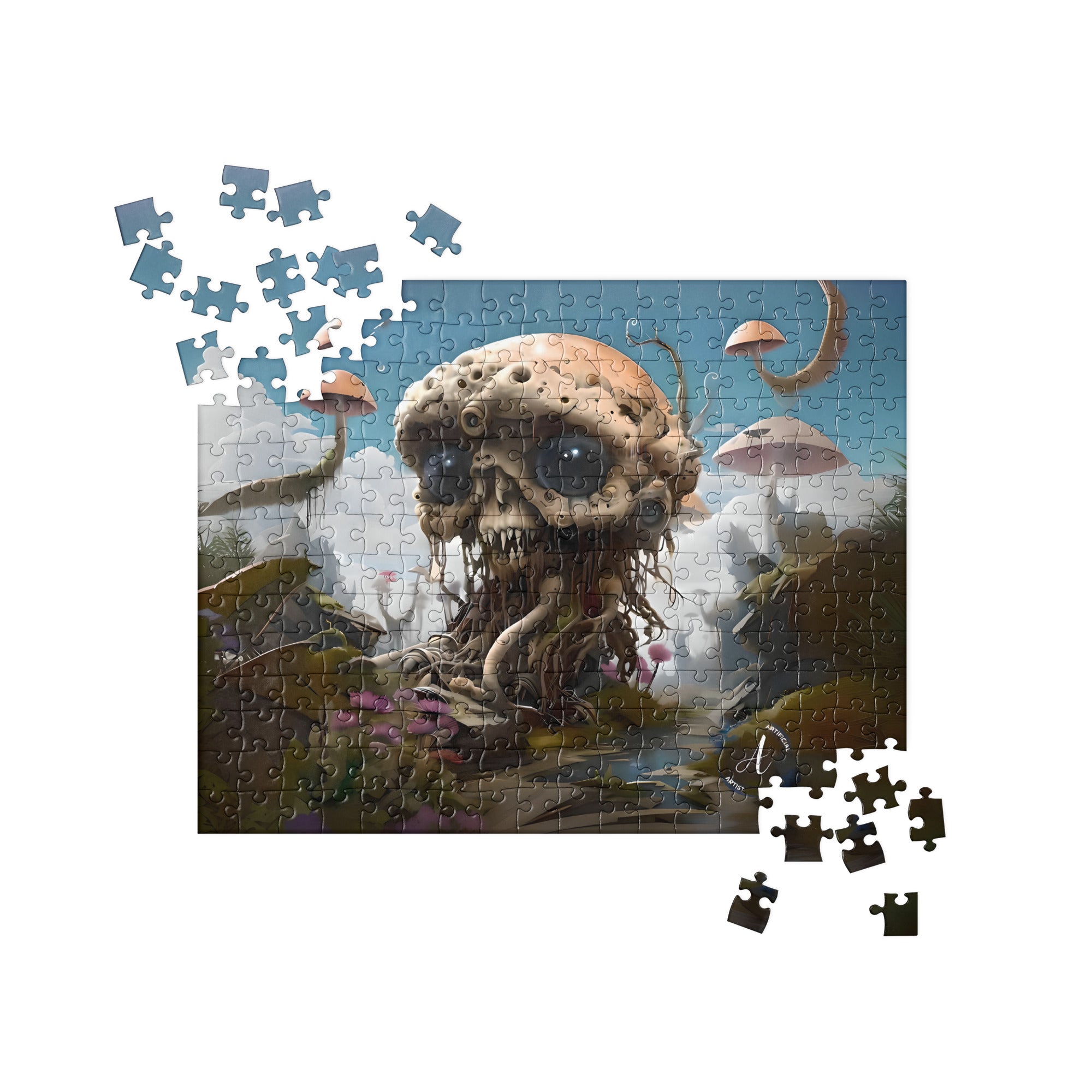 Colorful Alien Model jigsaw puzzle by Artificial Artist, available in 252 and 520 pieces, featuring vibrant HD artwork.