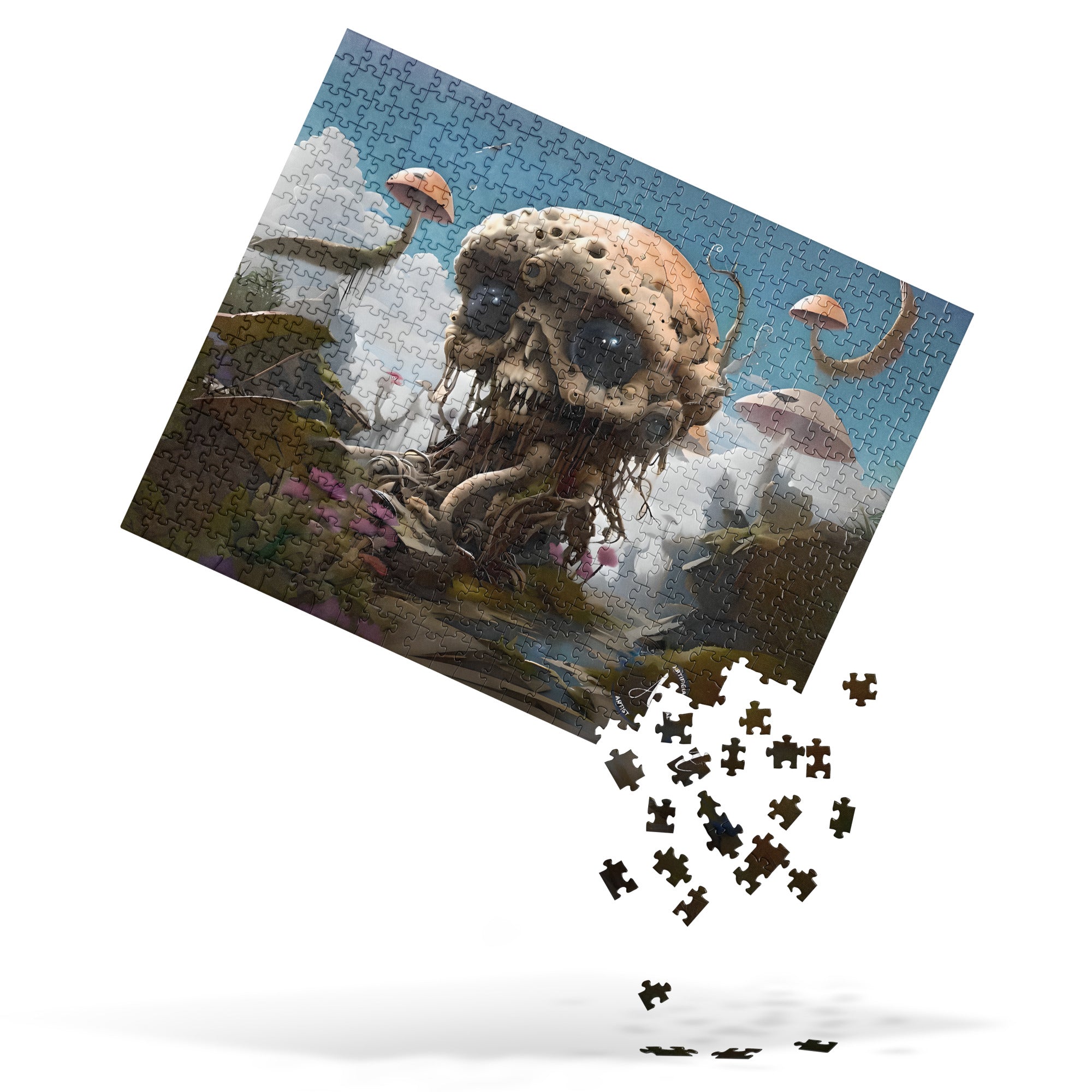 Vibrant alien model jigsaw puzzle by Artificial Artist, available in 252 and 520 pieces