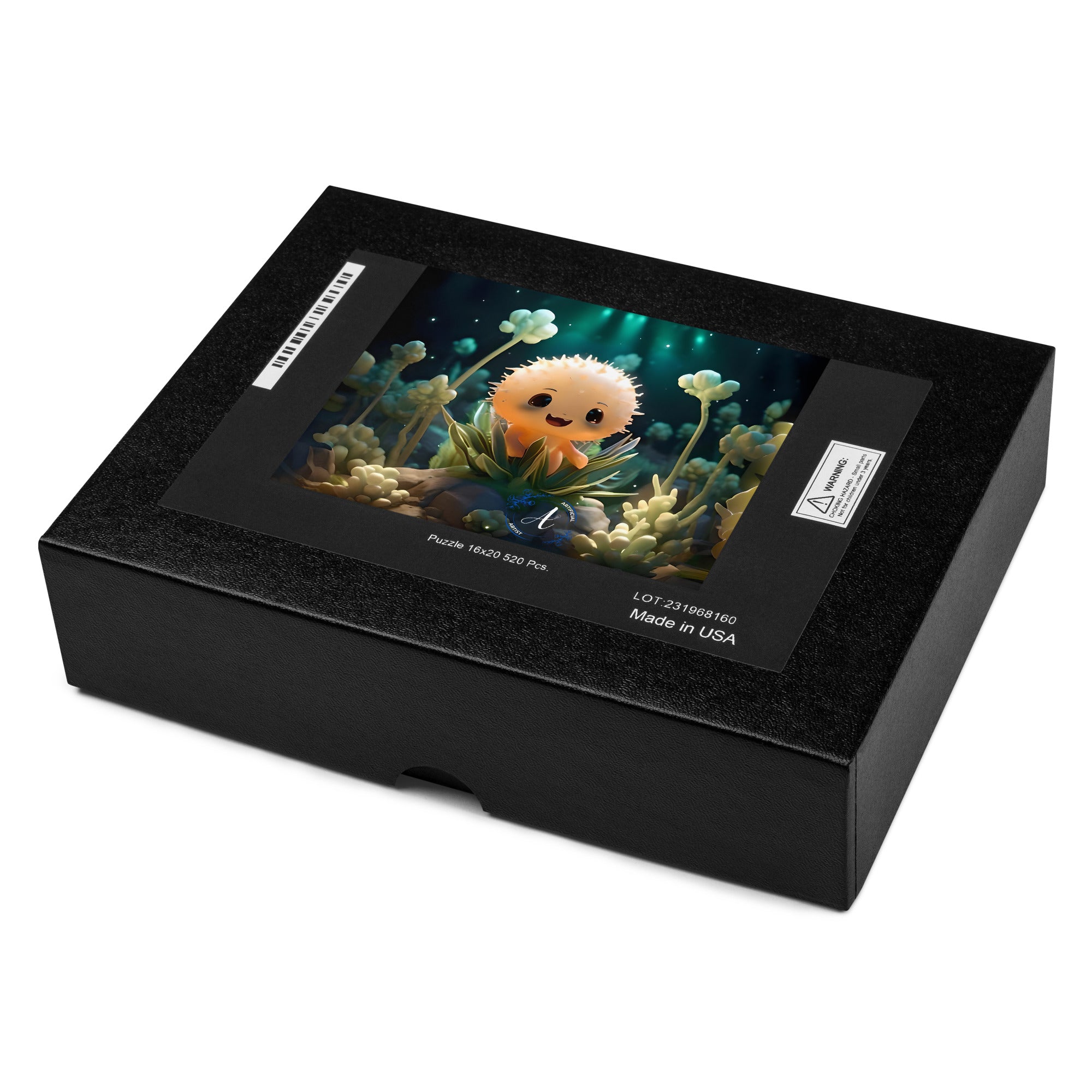 Starry Cactus jigsaw puzzle featuring vibrant artwork, available in 252 and 520 pieces by Artificial Artist