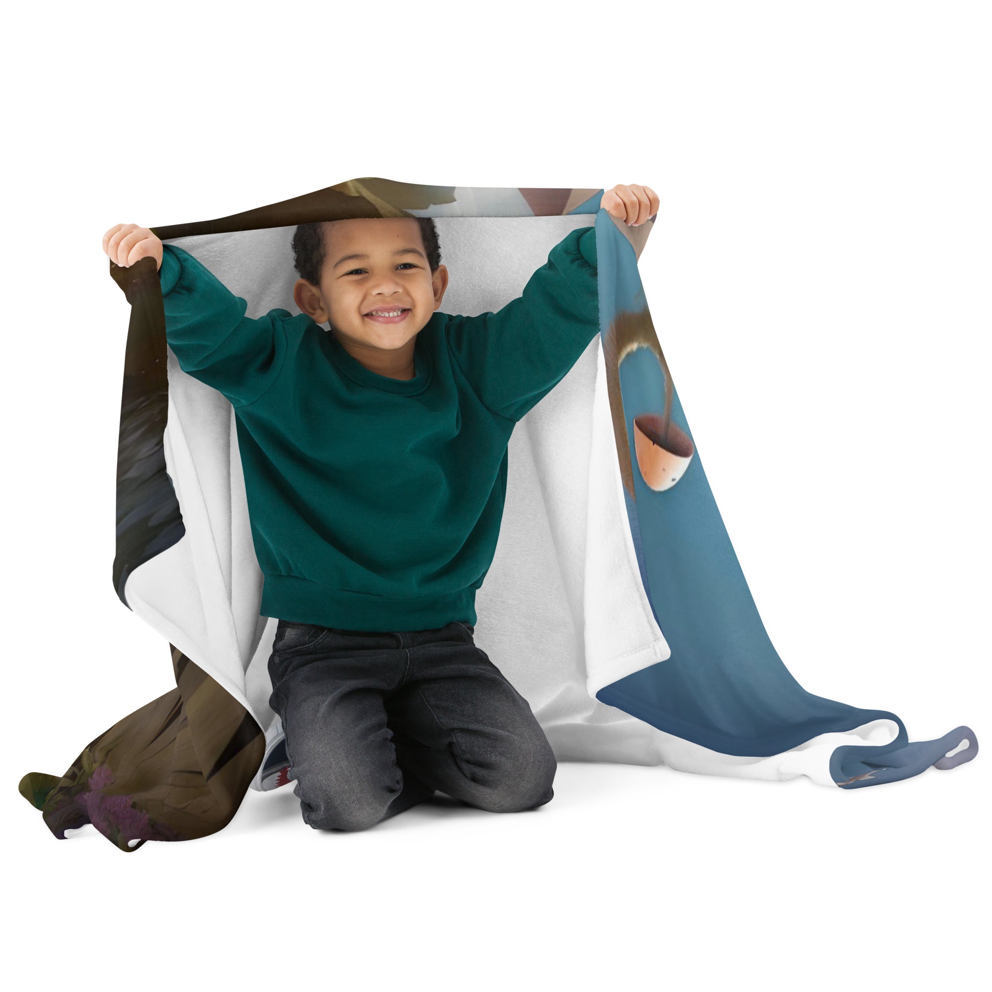 Alien Art Throw Blanket - Soft Polyester Digital Print Design