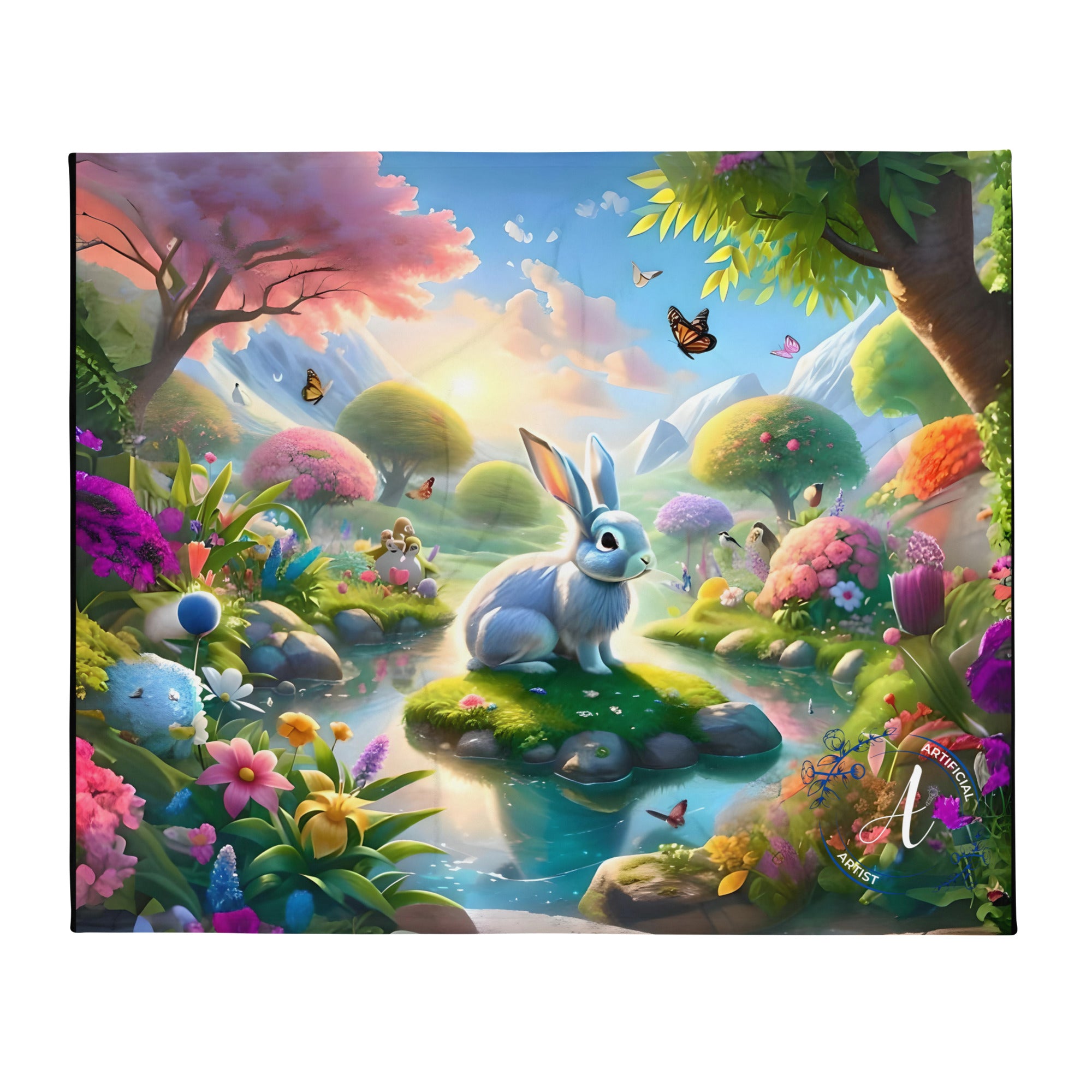 Bunny Bliss Blanket - Throw Blanket