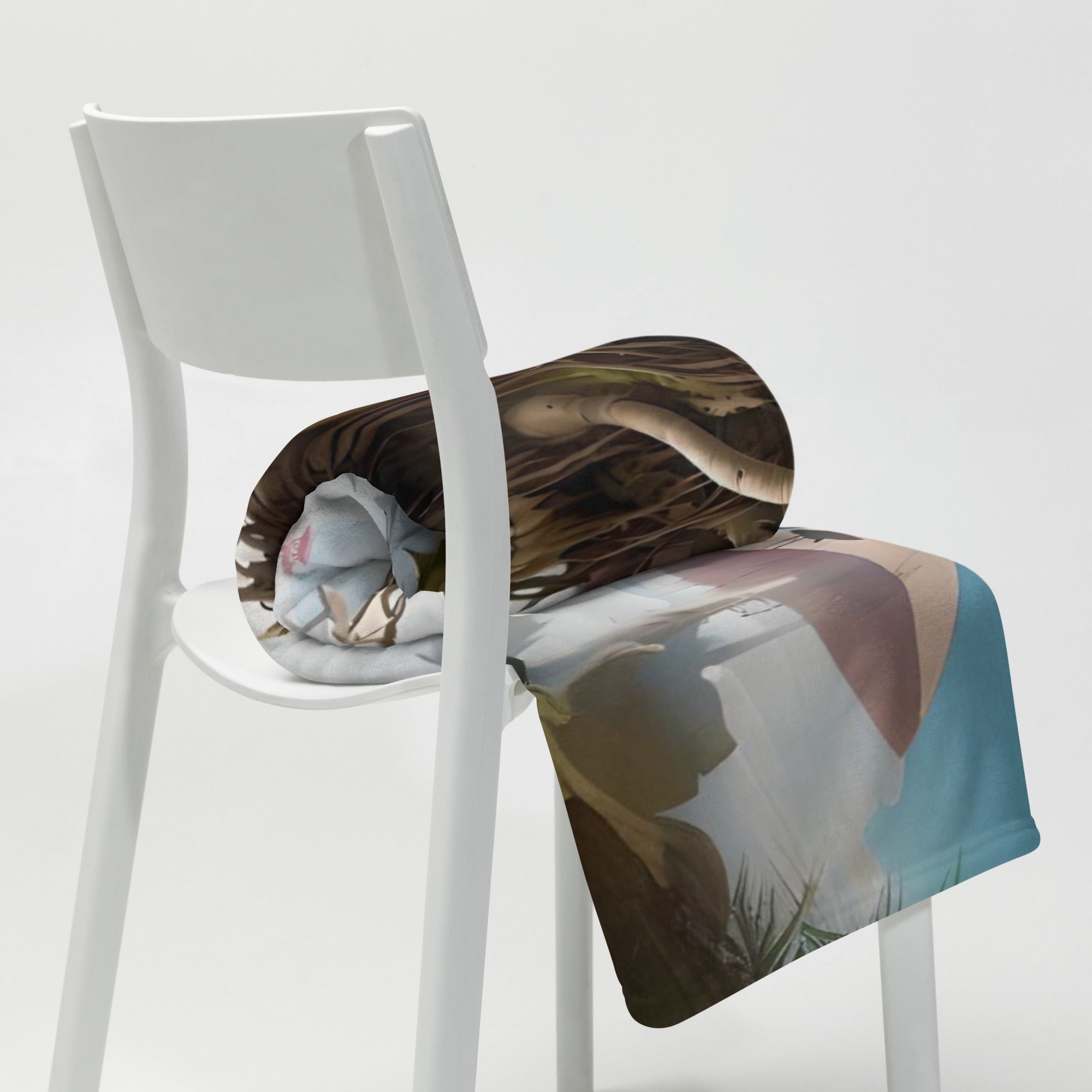 Alien Art Throw Blanket - Soft Polyester Digital Print Design