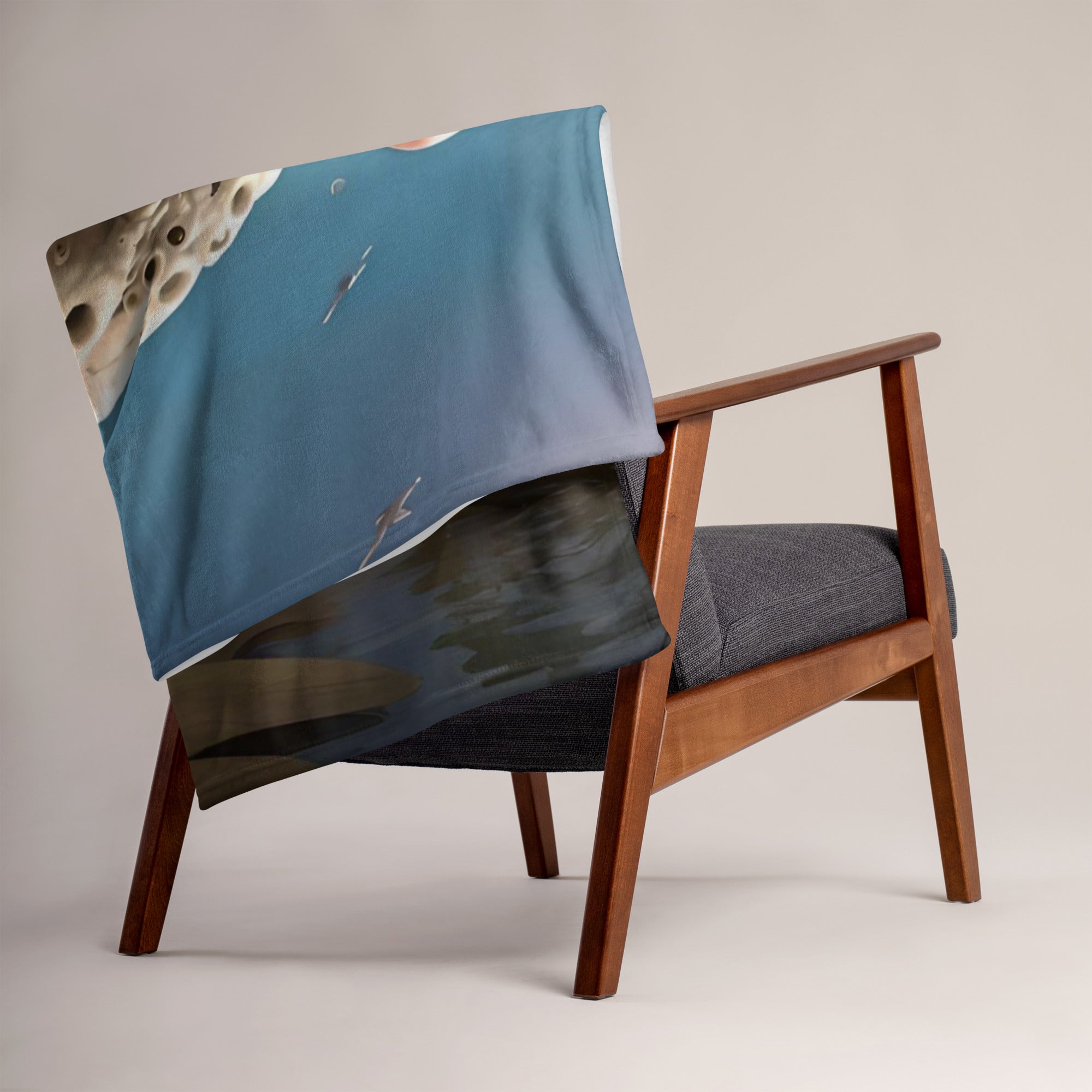 Alien Art Throw Blanket - Soft Polyester Digital Print Design