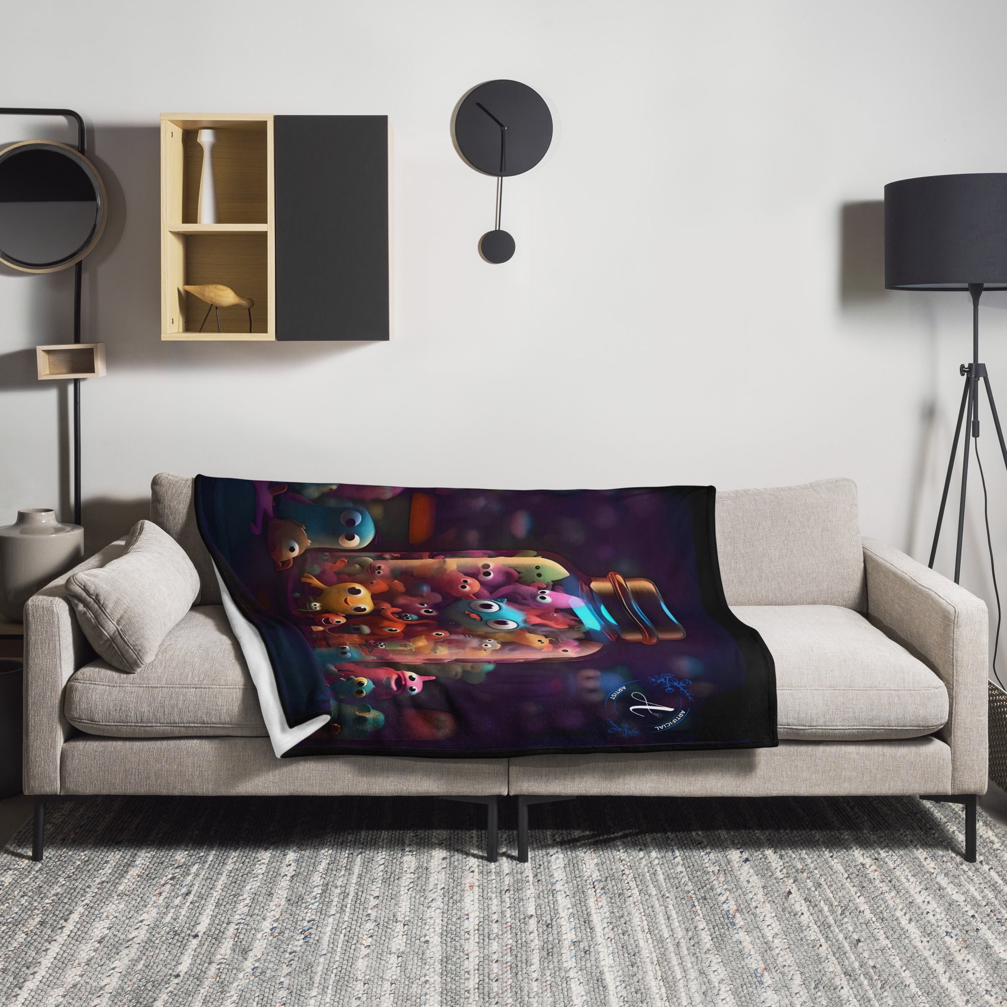 Jar of Friends Throw Blanket - Soft Polyester Art Print Blanket