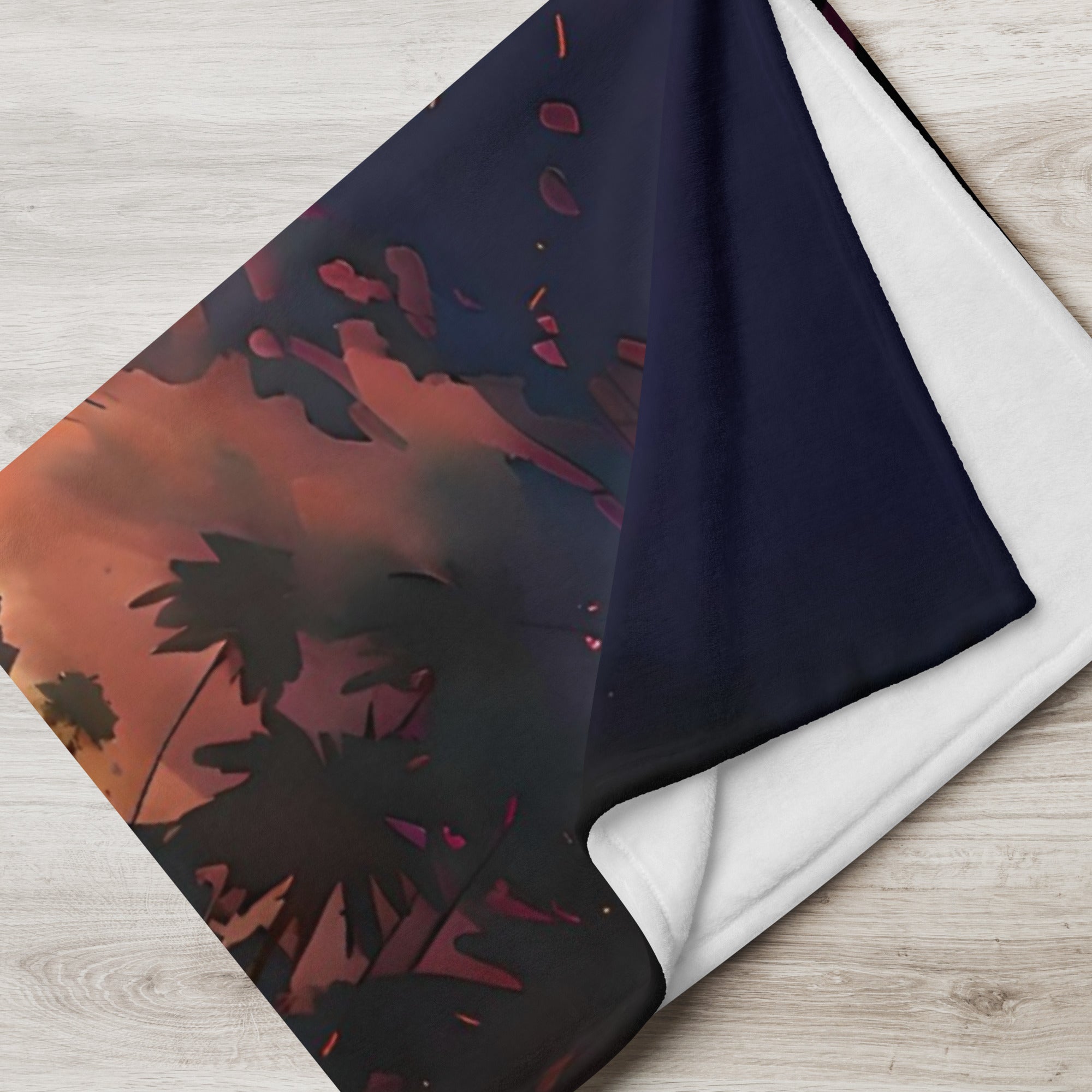 Throw Blanket - Sunset Dolphins