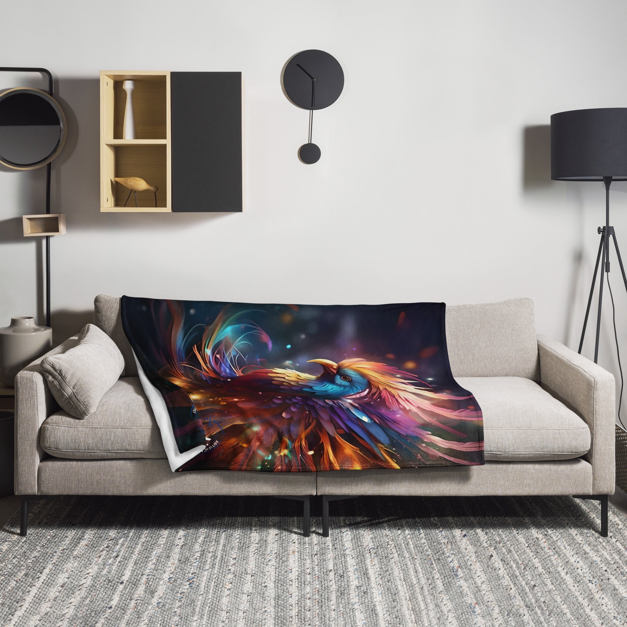 Phoenix Throw Blanket - Soft Polyester Silk Touch - Machine Washable