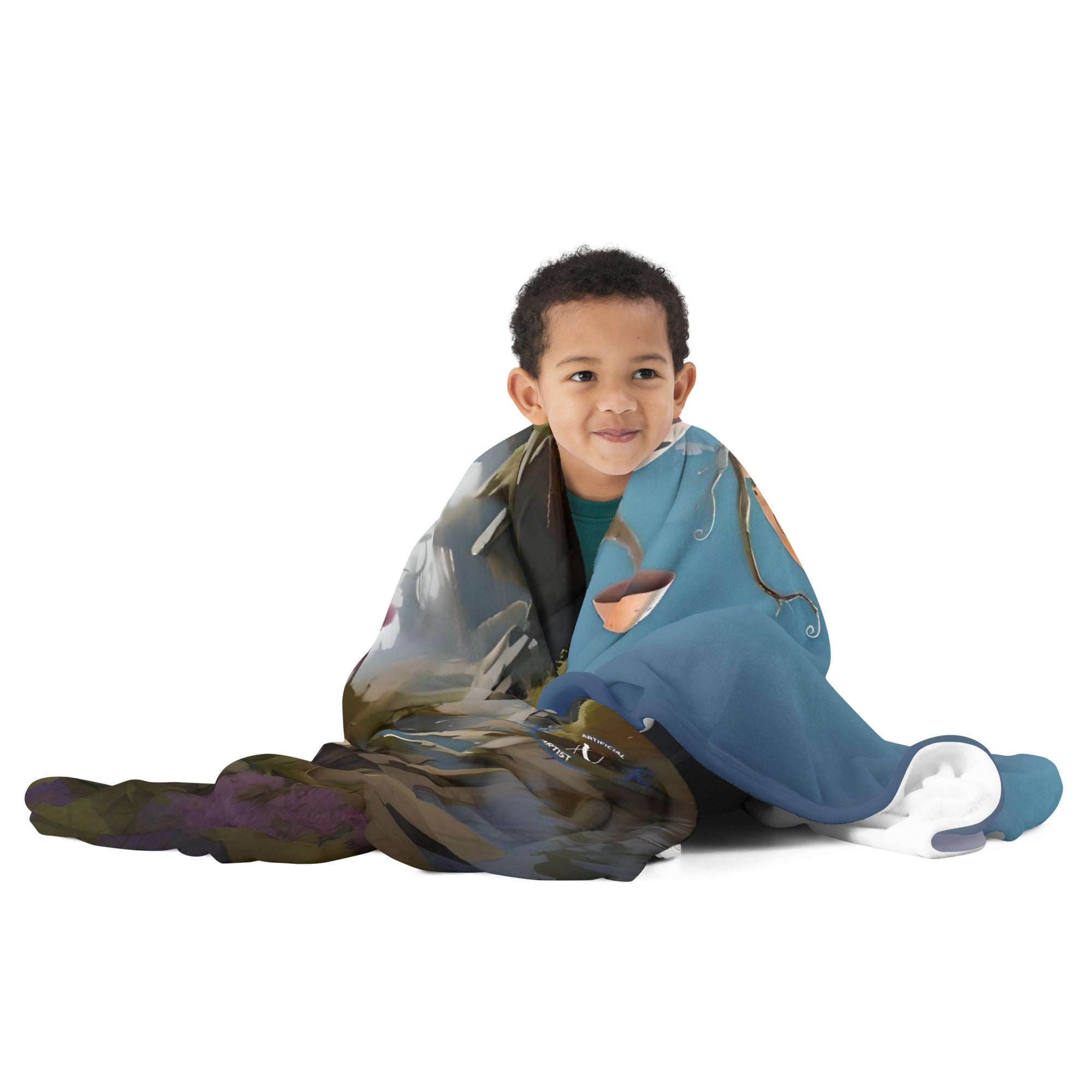 Alien Art Throw Blanket - Soft Polyester Digital Print Design