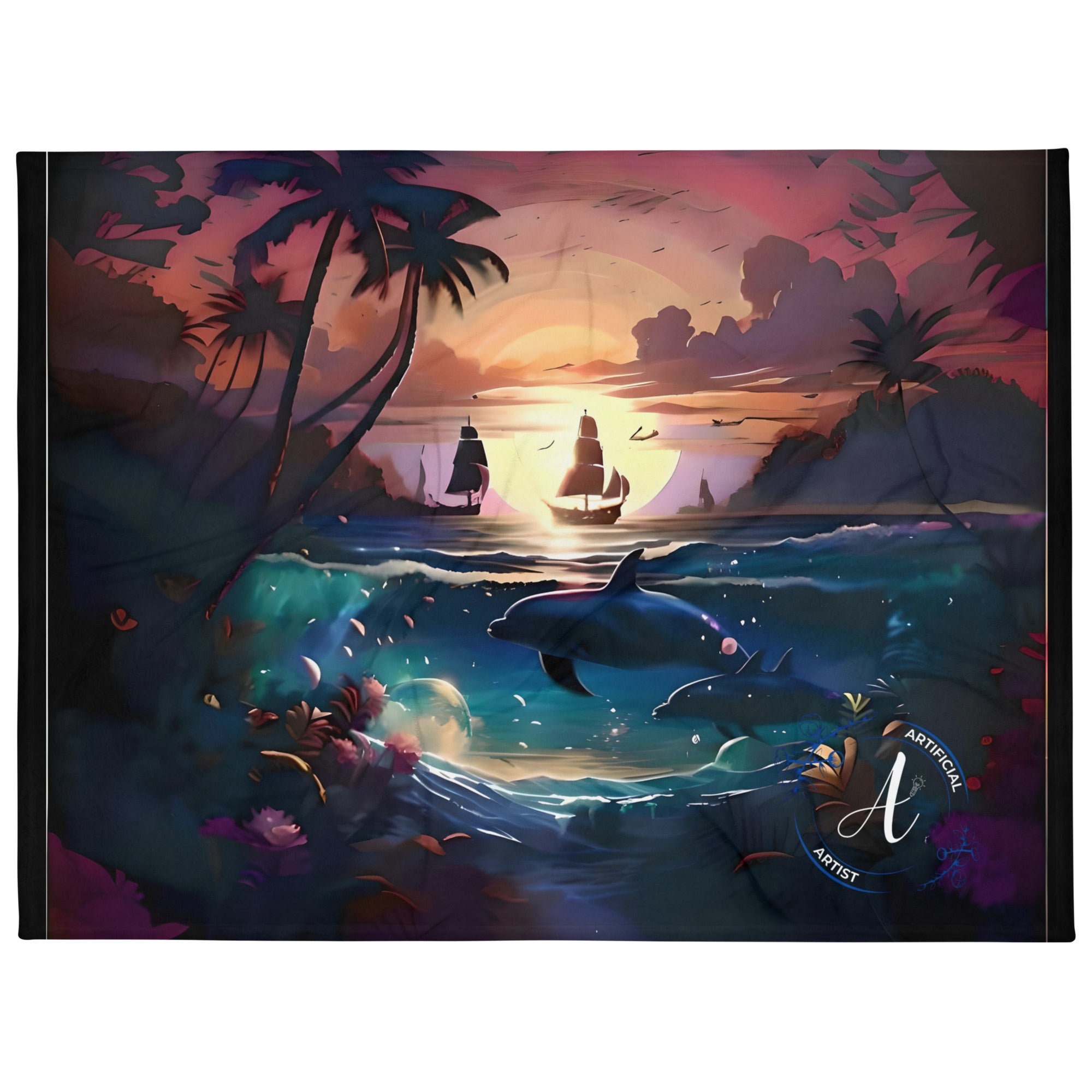Sunset Sail Serenity - Throw Blanket