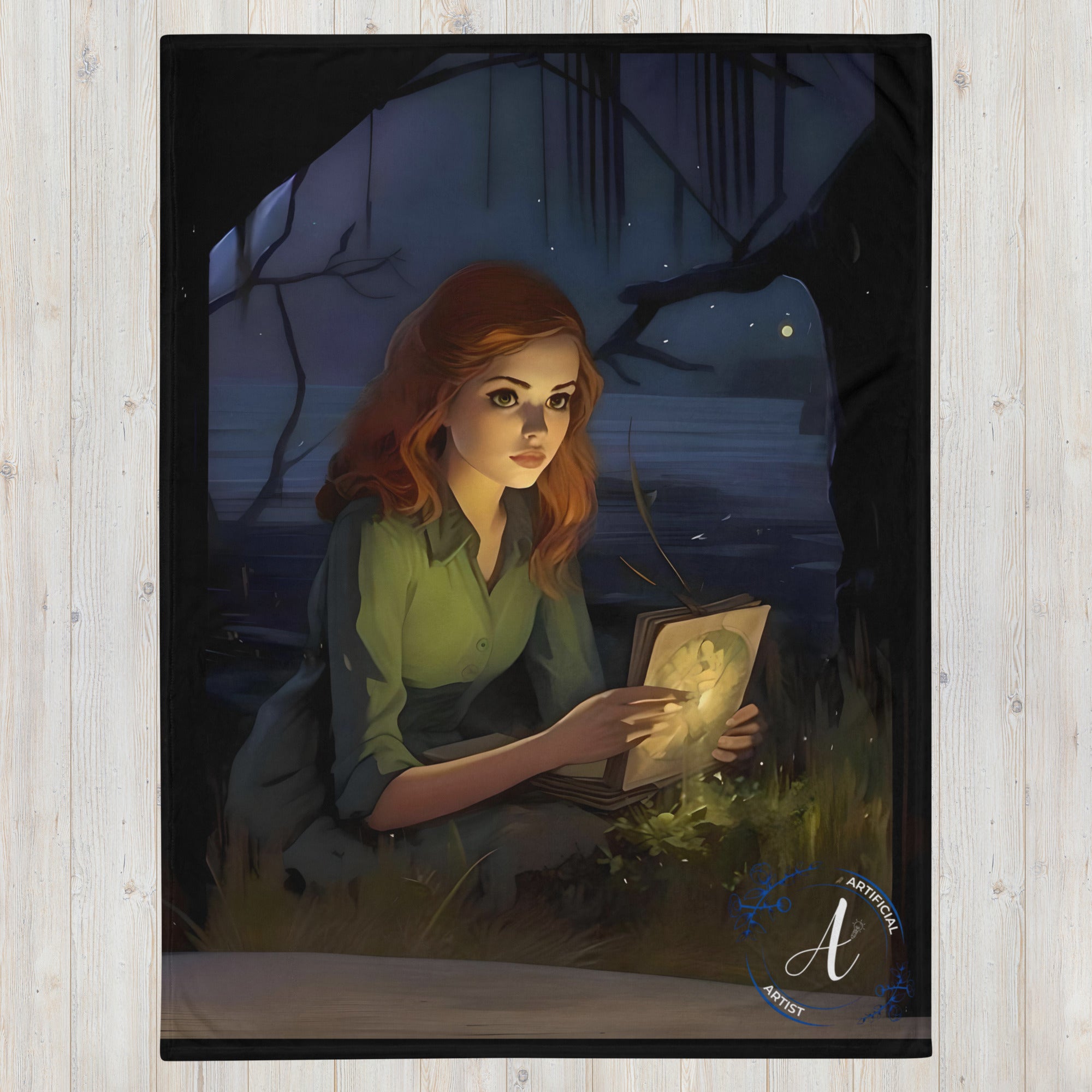 Soft polyester Alice in Wonderland throw blanket featuring vibrant fantasy artwork, available in two sizes.