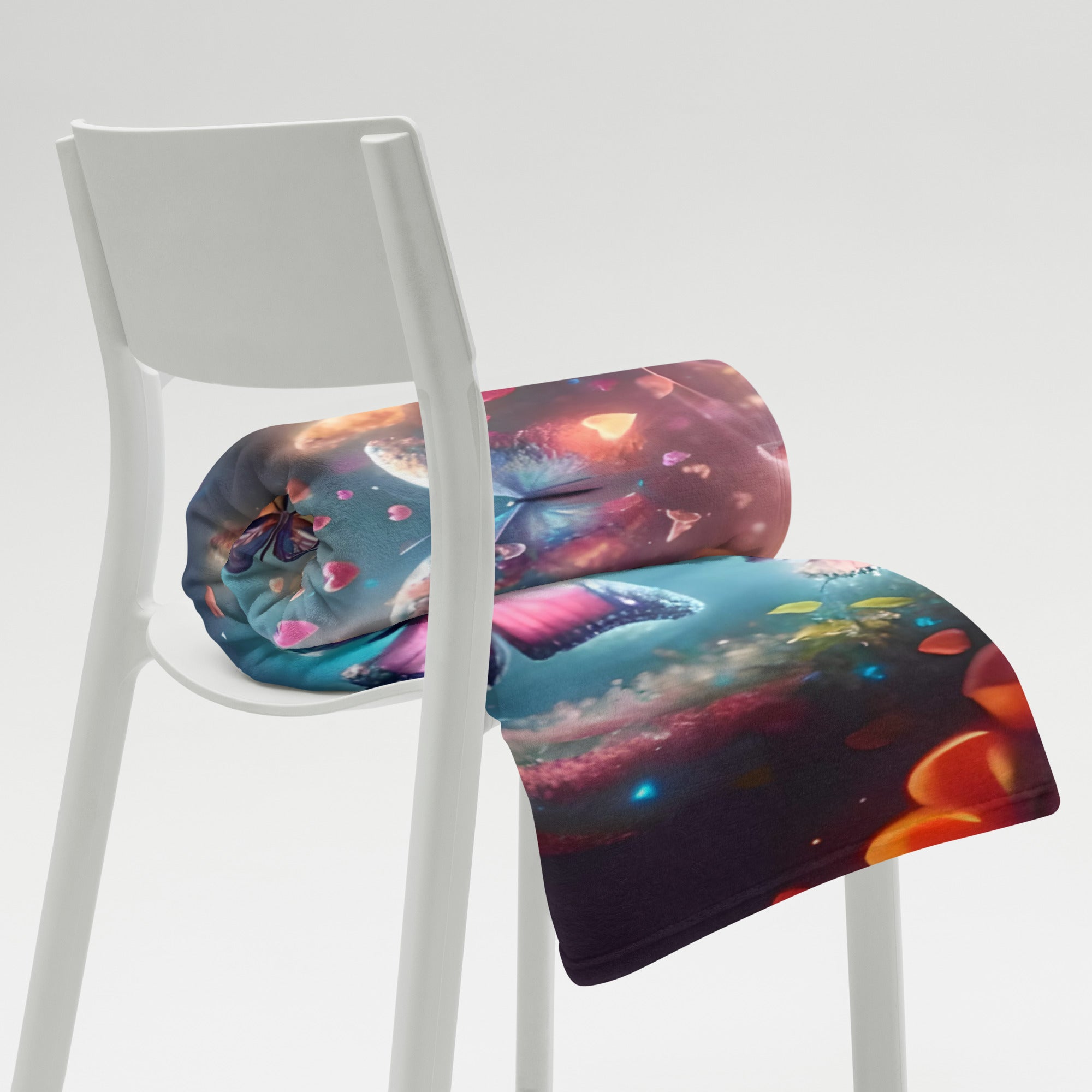 Butterfly Hearts Silk Touch Throw Blanket - Vibrant Print