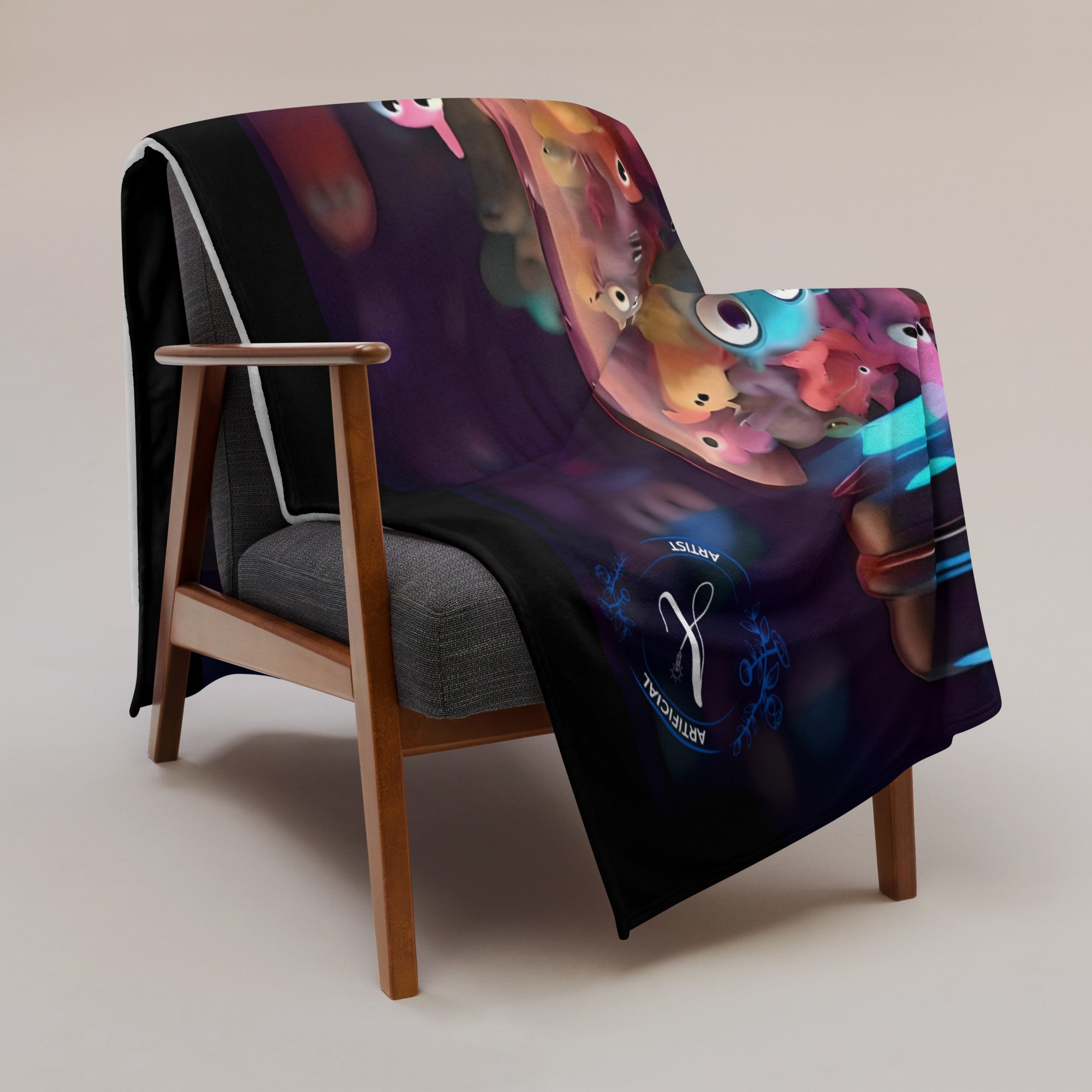 Jar of Friends Throw Blanket - Soft Polyester Art Print Blanket