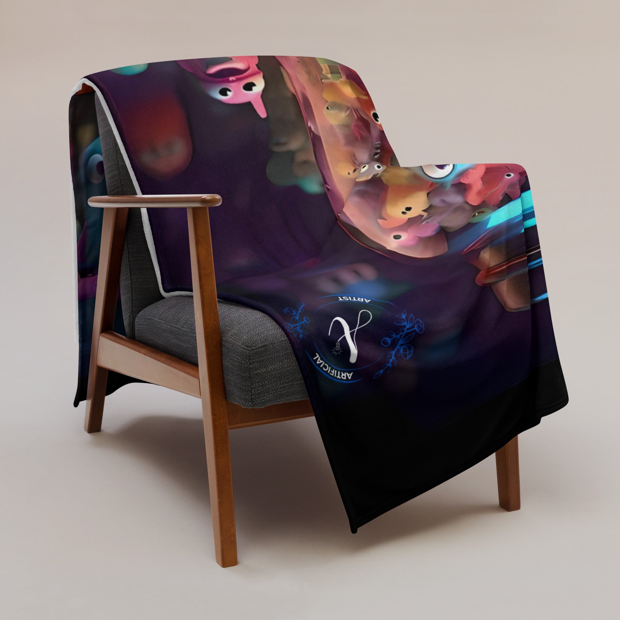 Jar of Friends Throw Blanket - Soft Polyester Art Print Blanket