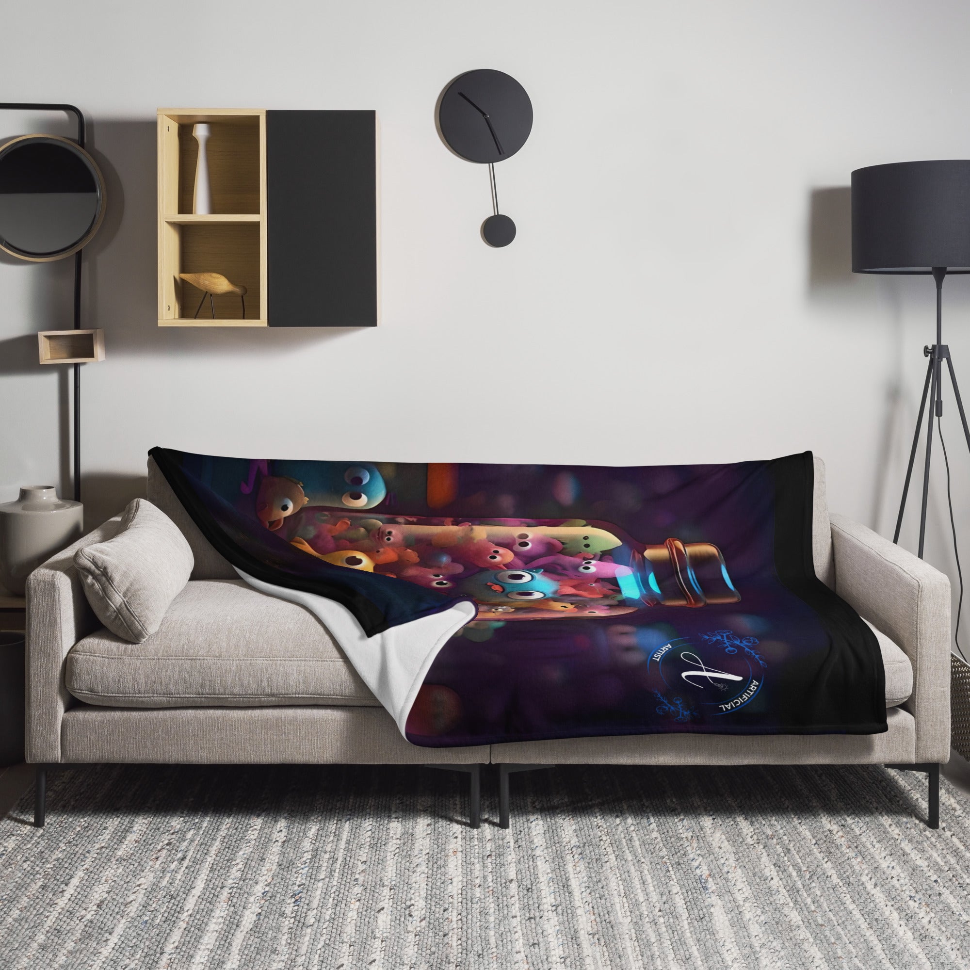 Jar of Friends Throw Blanket - Soft Polyester Art Print Blanket