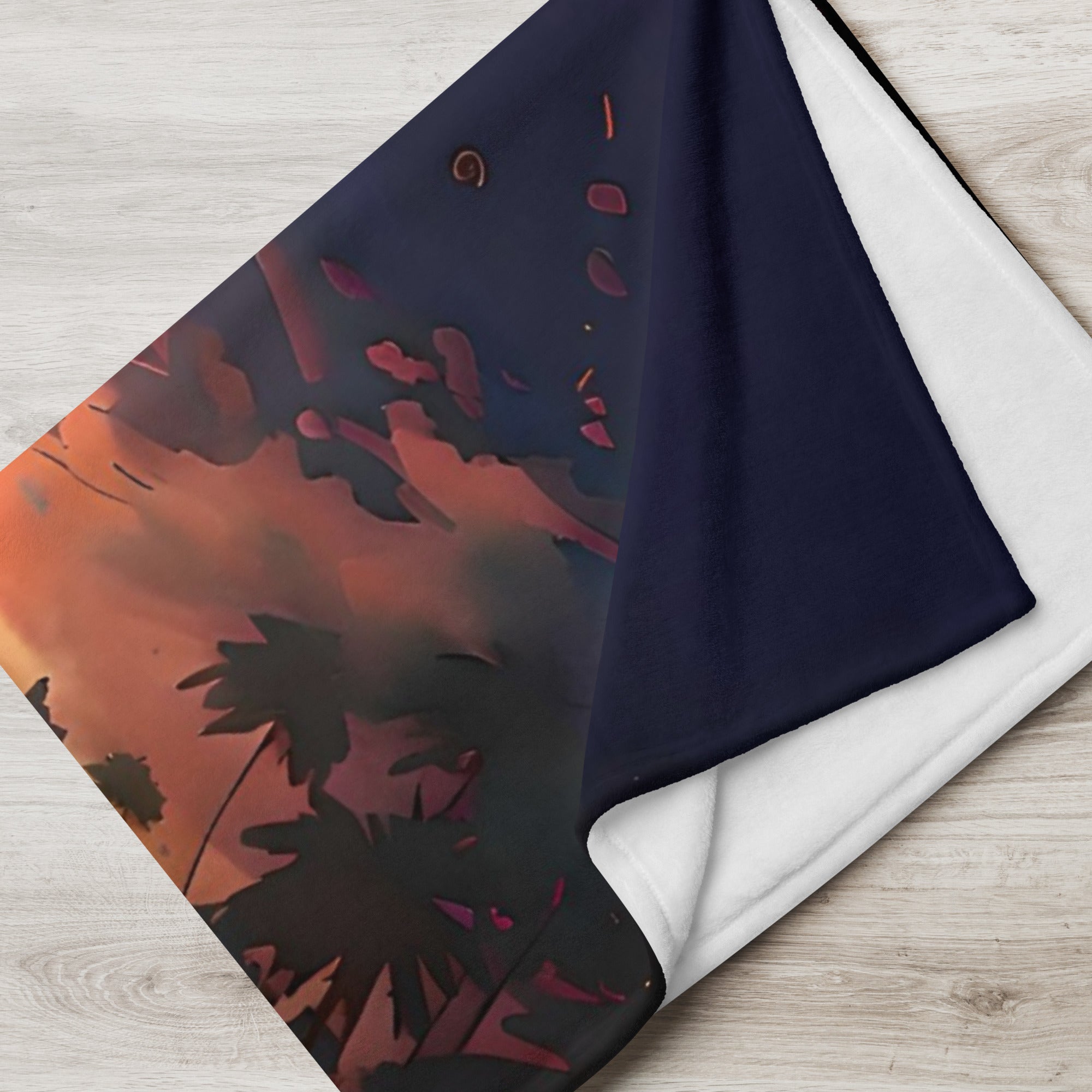 Throw Blanket - Sunset Dolphins