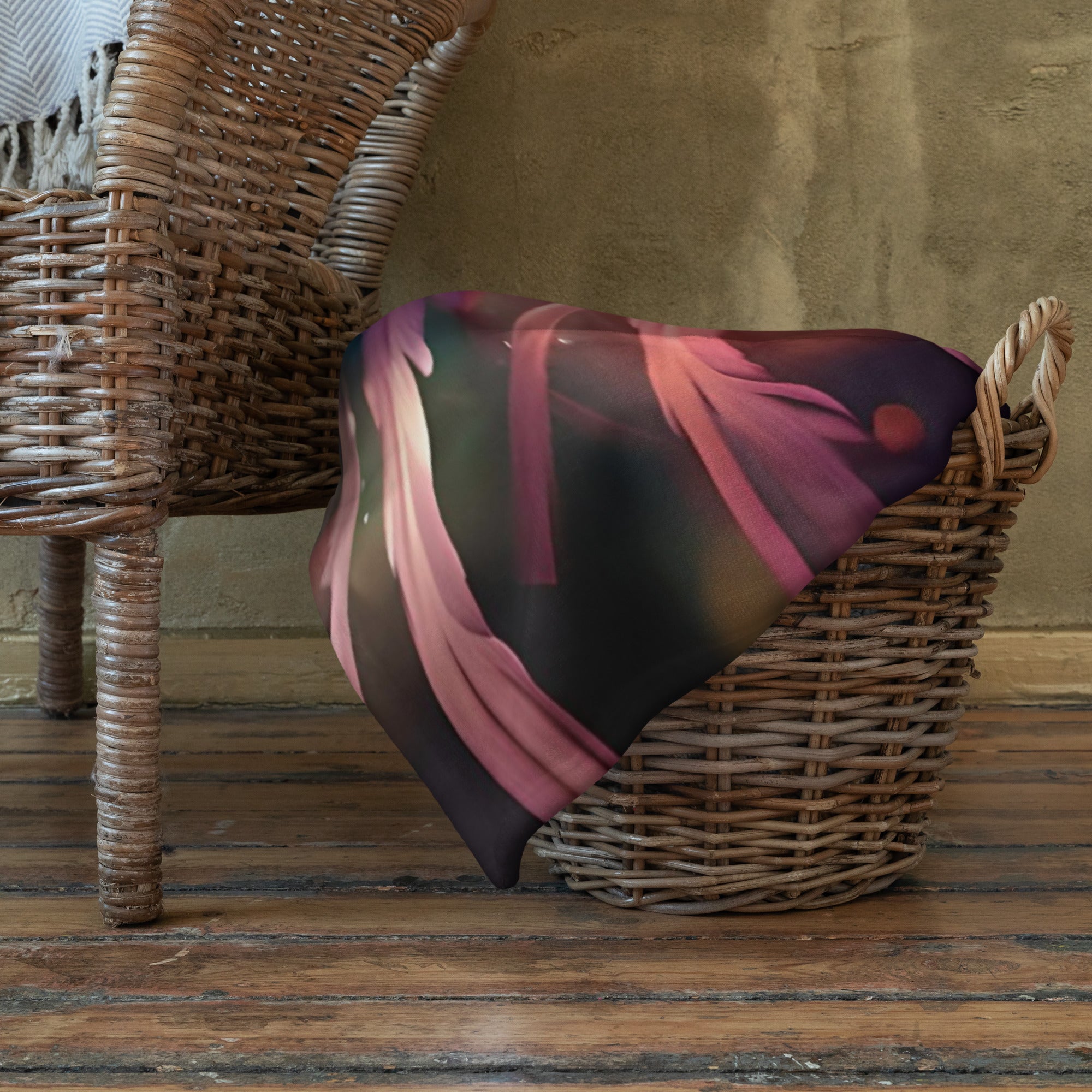 Soft polyester silk touch Phoenix throw blanket in vibrant colors, machine washable, available in two sizes by Artificial Ar