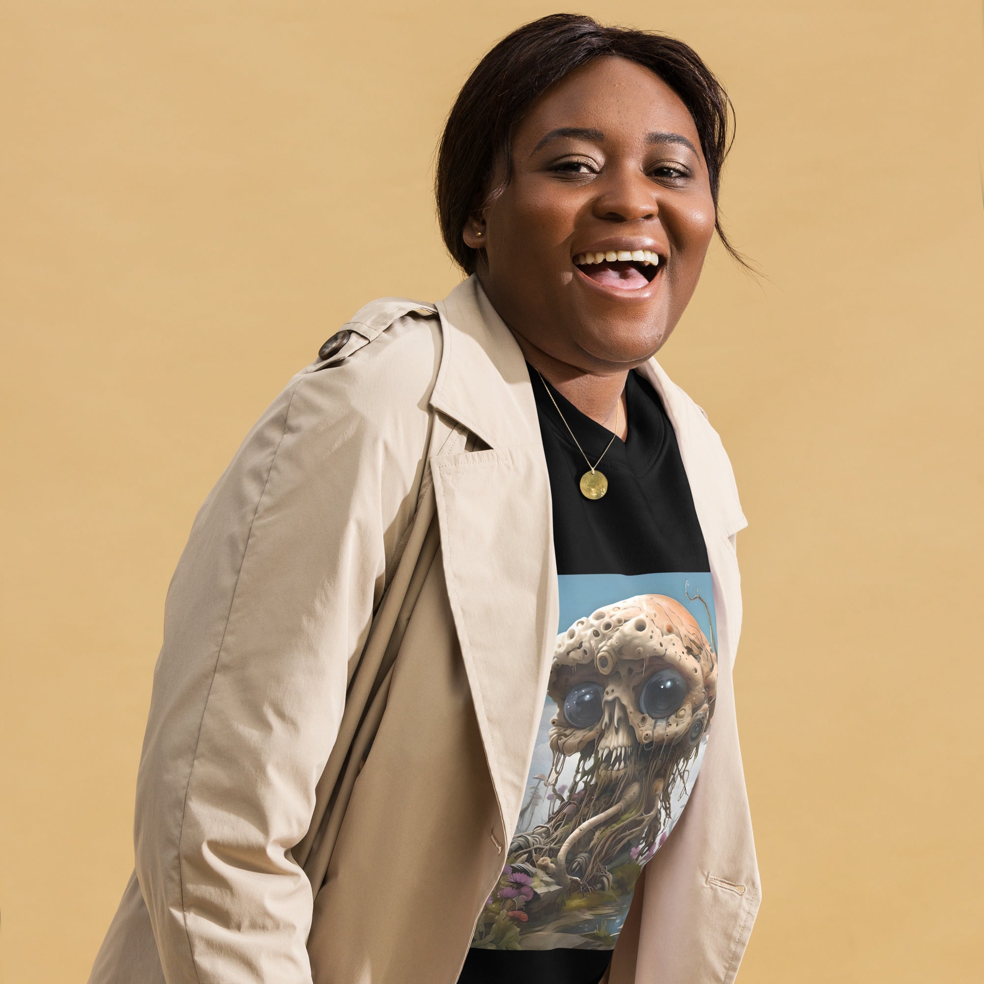 Alien Model Cotton Sweatshirt - Premium Art Design Fleece