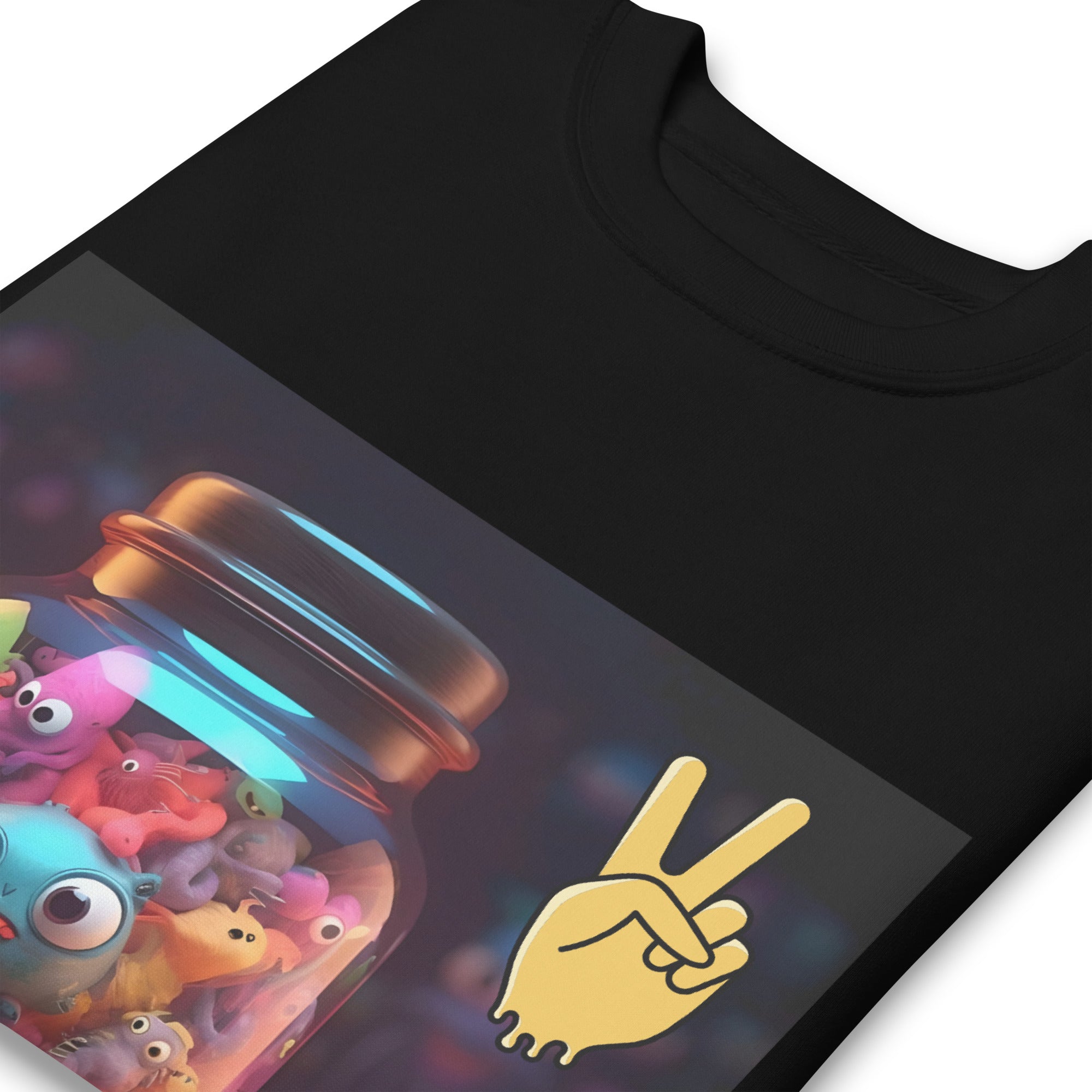 Jar of Friends Cotton Fleece Sweatshirt - Premium Art Design