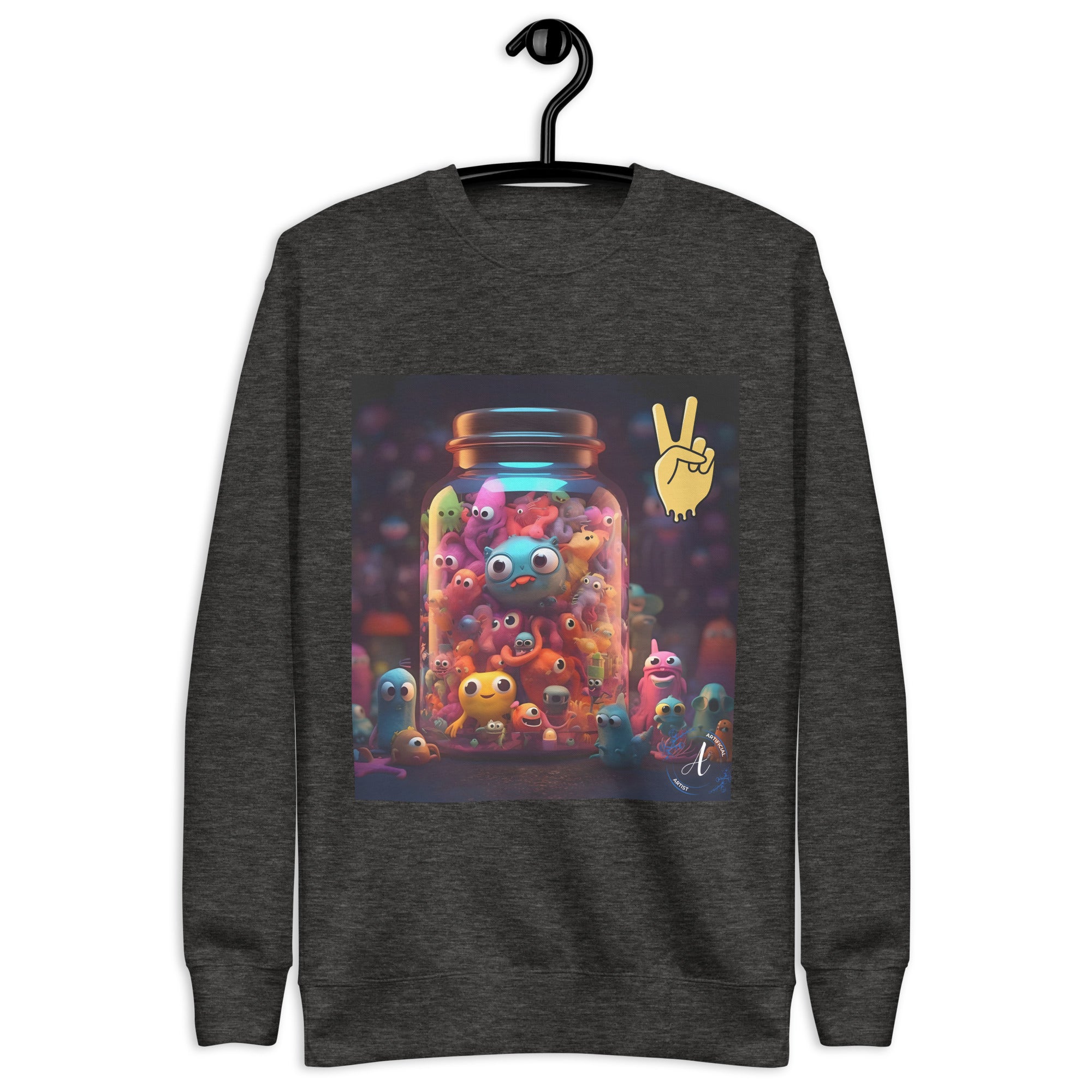 Jar of Friends Cotton Fleece Sweatshirt - Premium Art Design