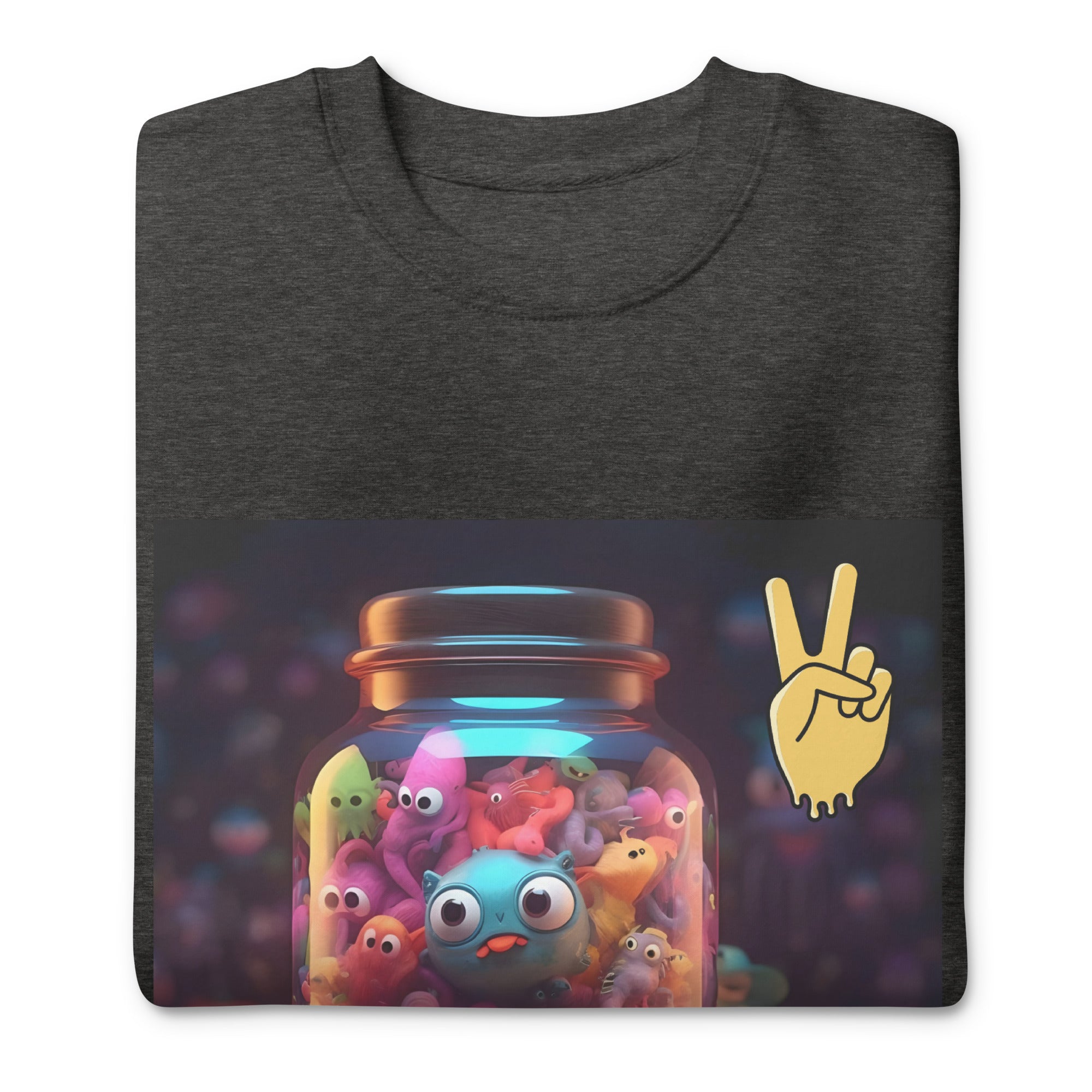 Jar of Friends Cotton Fleece Sweatshirt - Premium Art Design