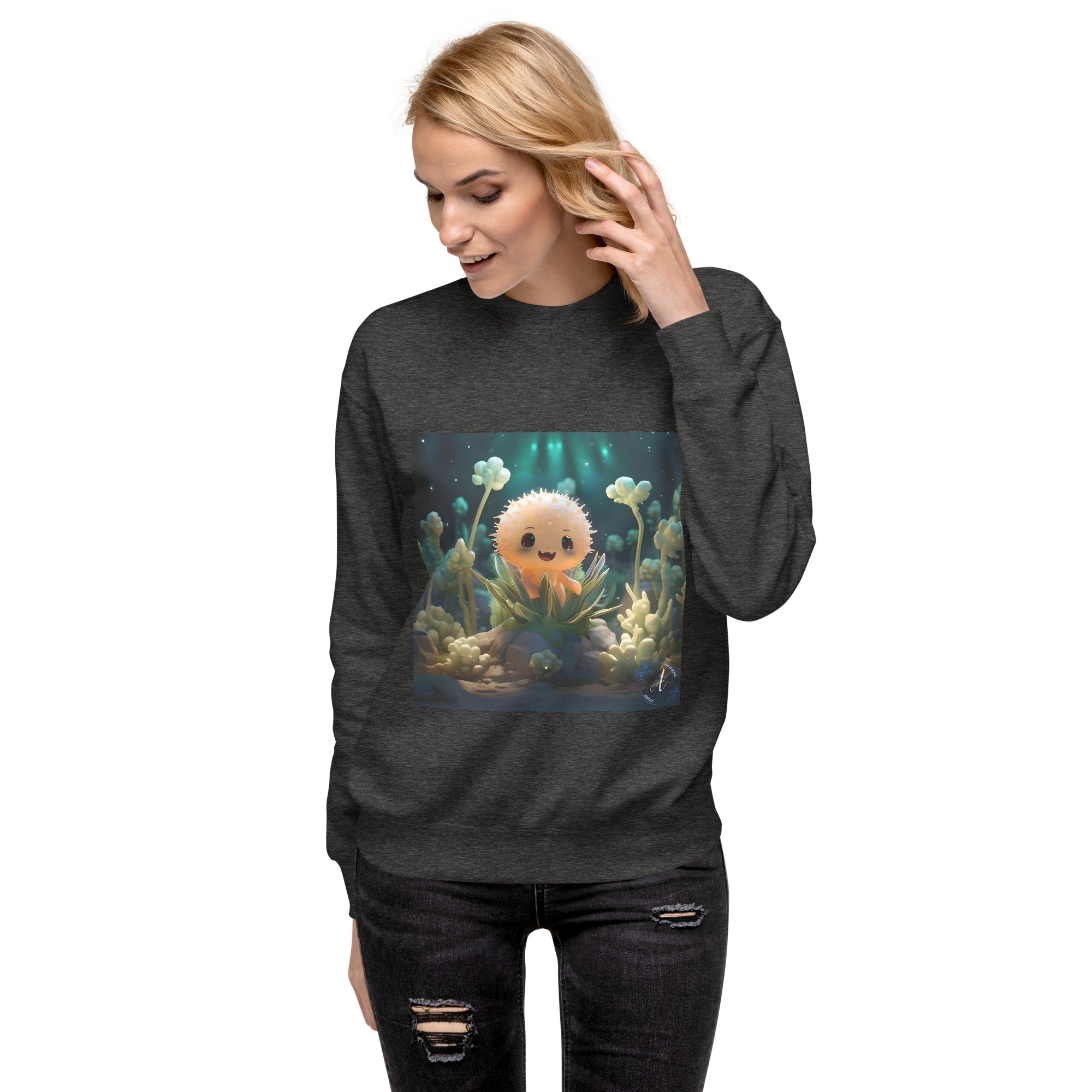 Starry Cactus Cotton Sweatshirt - Premium Art Design Fleece