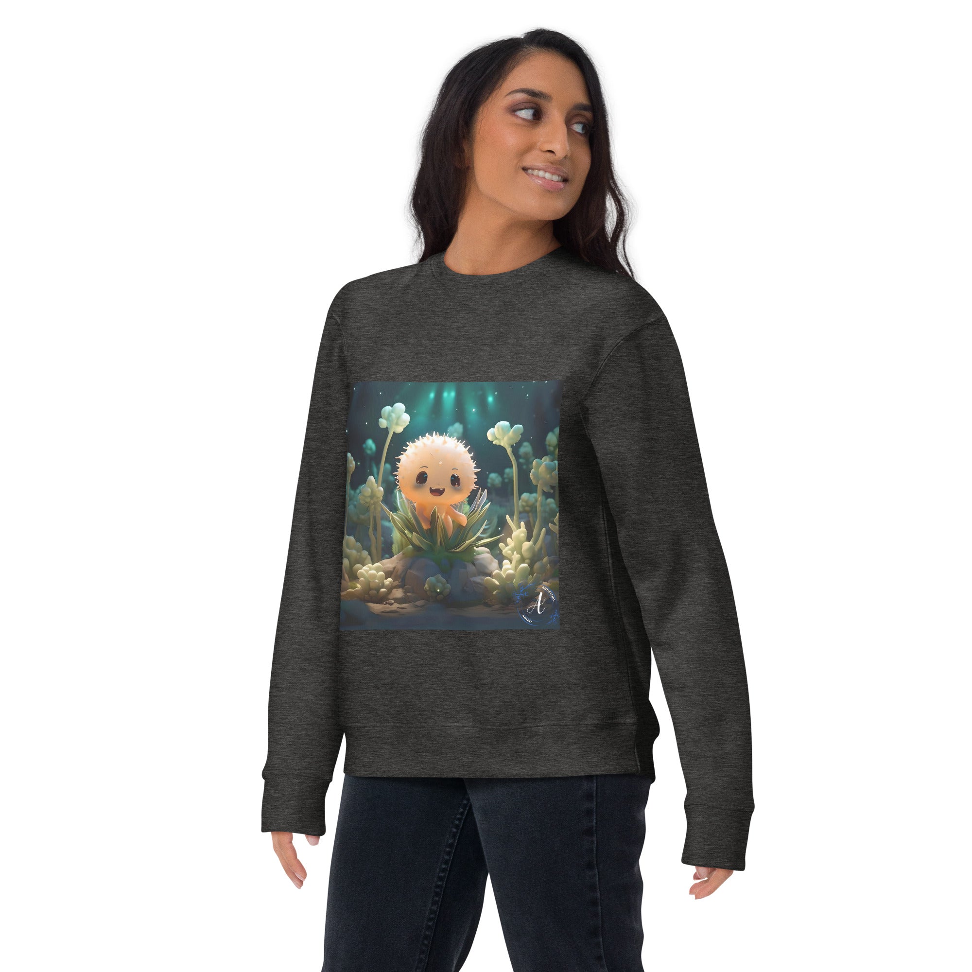 Starry Cactus Cotton Sweatshirt - Premium Art Design Fleece