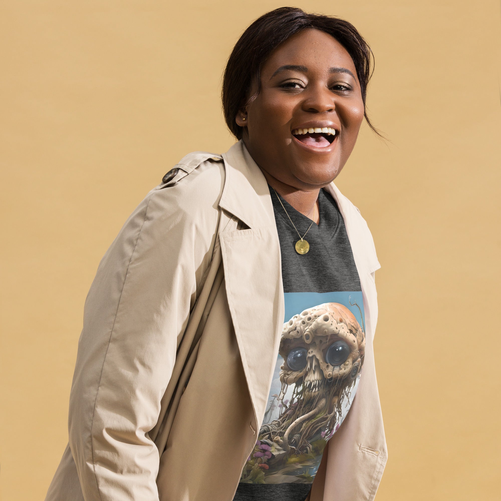 Alien Model Cotton Sweatshirt - Premium Art Design Fleece