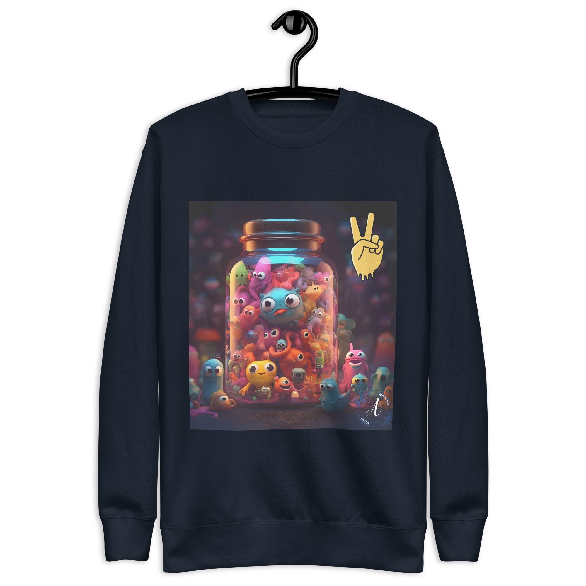 Jar of Friends Cotton Fleece Sweatshirt - Premium Art Design