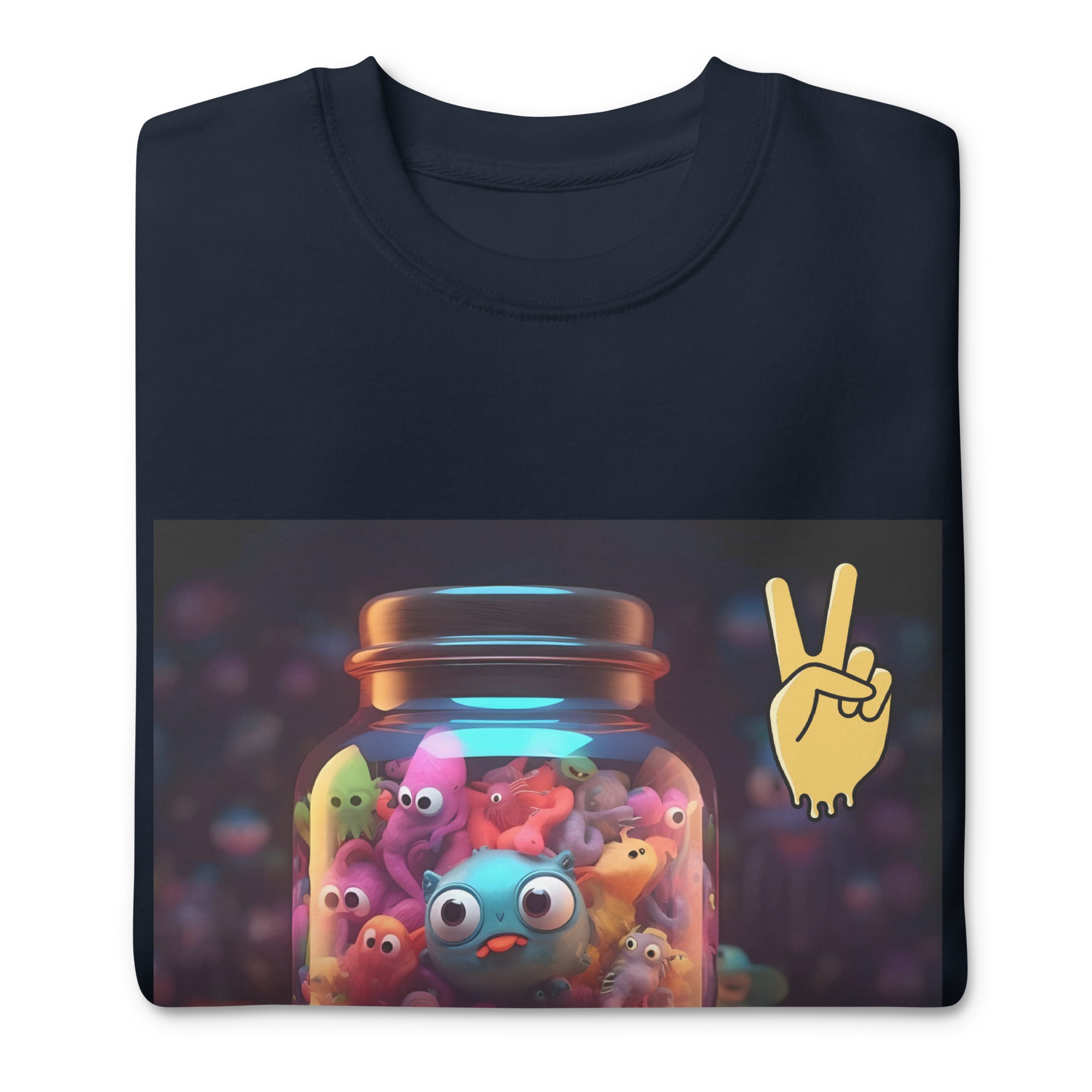 Jar of Friends Cotton Fleece Sweatshirt - Premium Art Design