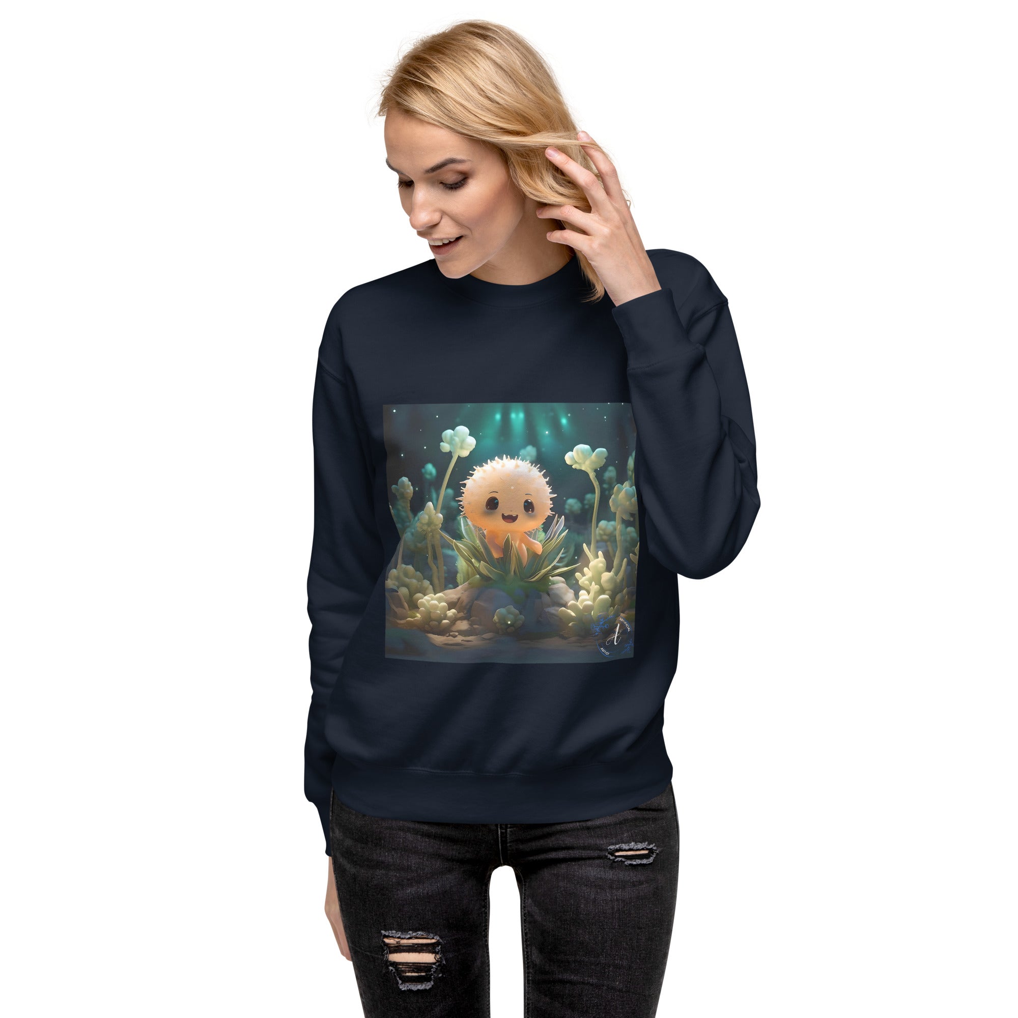 Starry Cactus Cotton Sweatshirt - Premium Art Design Fleece